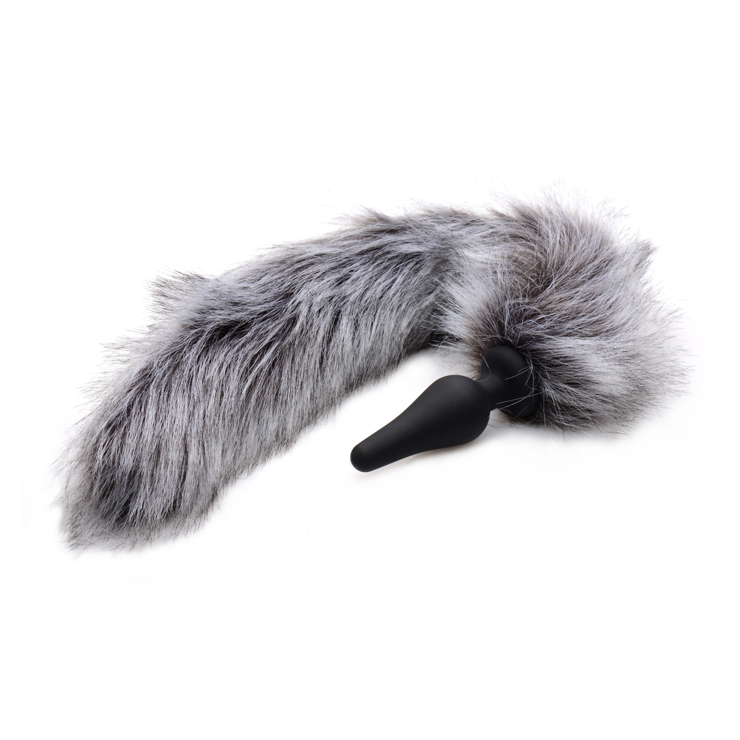 Tailz Grey Wolf Tail Anal Plug and Ears Set Grey
