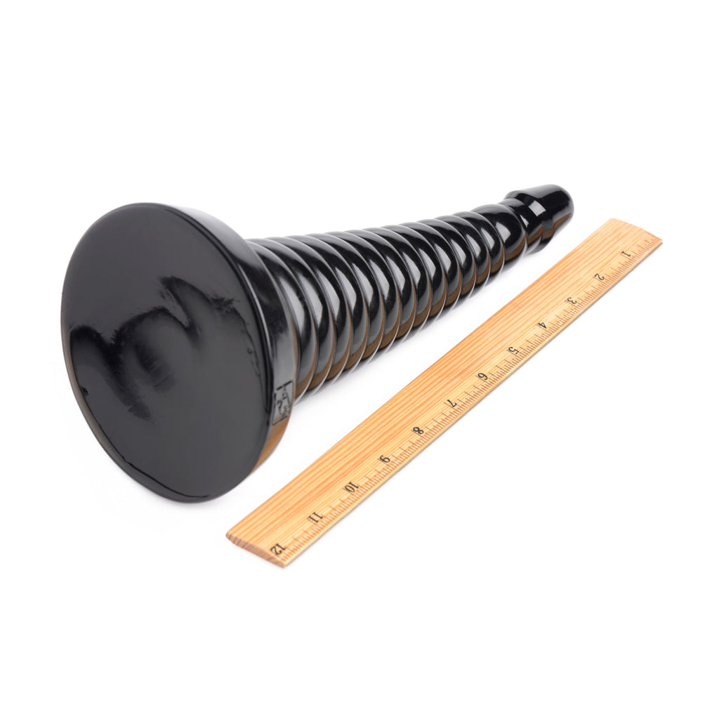 Master Series Giant Ribbed Anal Cone Black