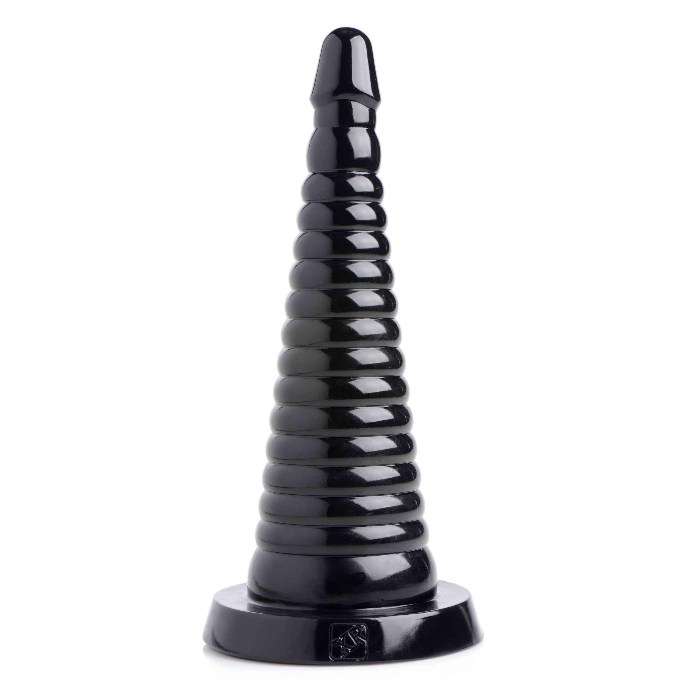 Master Series Giant Ribbed Anal Cone Black