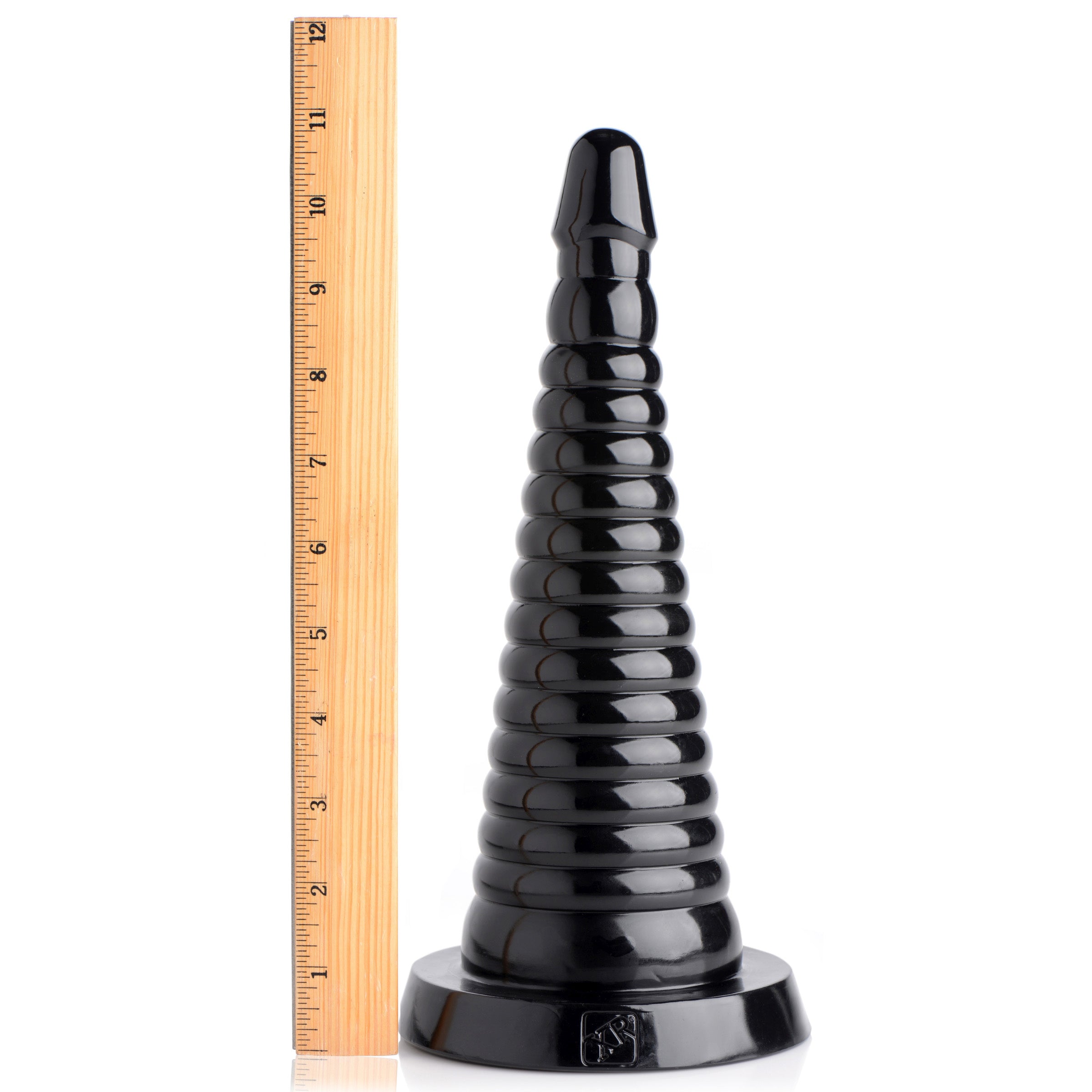 Master Series Giant Ribbed Anal Cone Black
