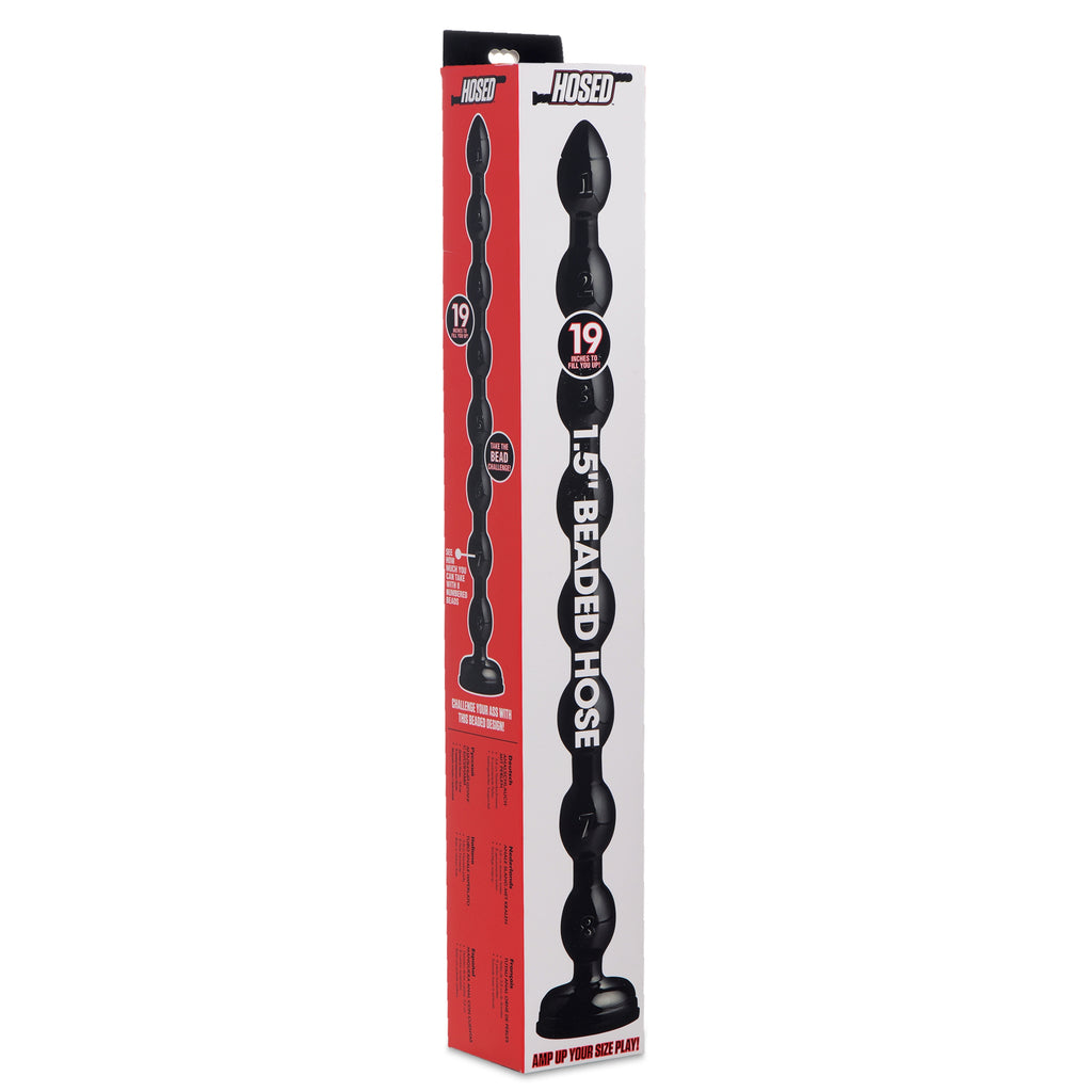 Hosed Hosed 19 Inch Beaded Anal Snake Black