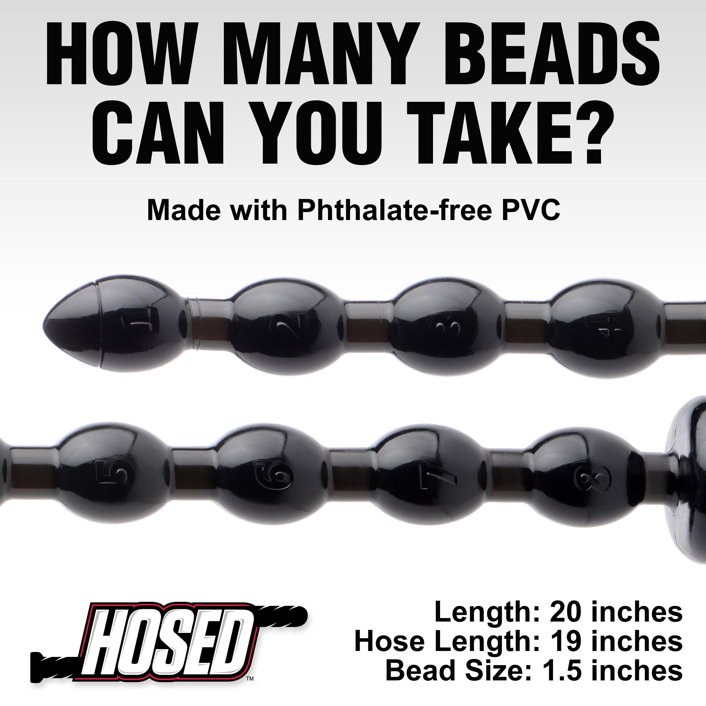 Hosed Hosed 19 Inch Beaded Anal Snake Black