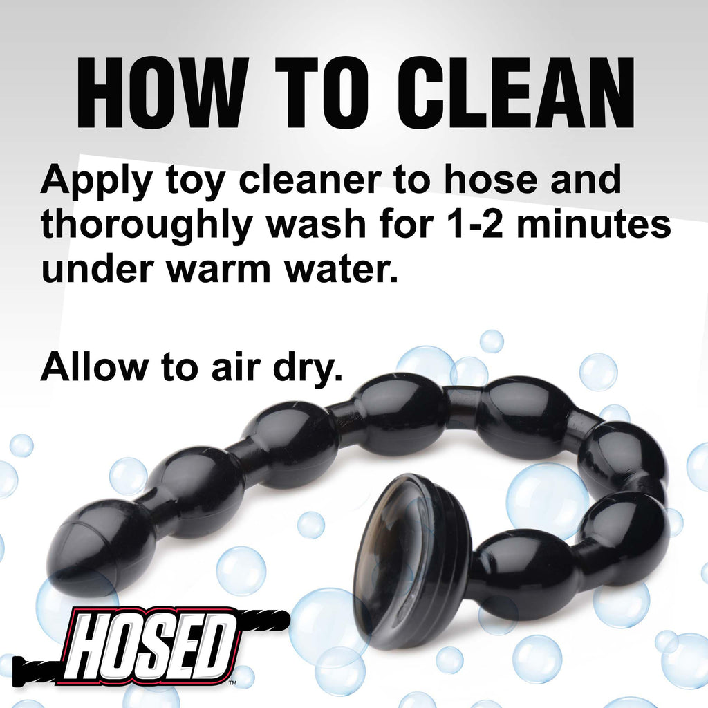 Hosed Hosed 19 Inch Beaded Anal Snake Black