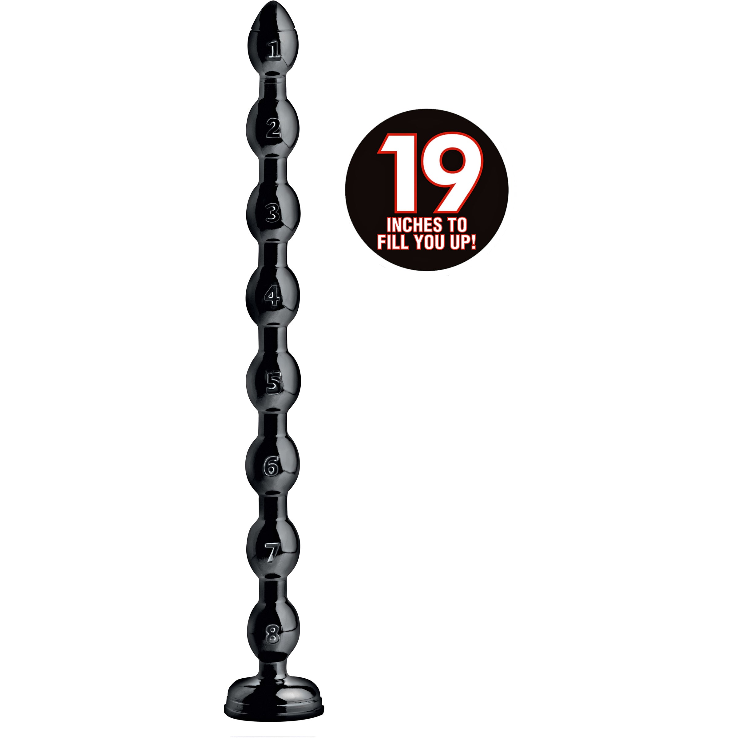 Hosed Hosed 19 Inch Beaded Anal Snake Black