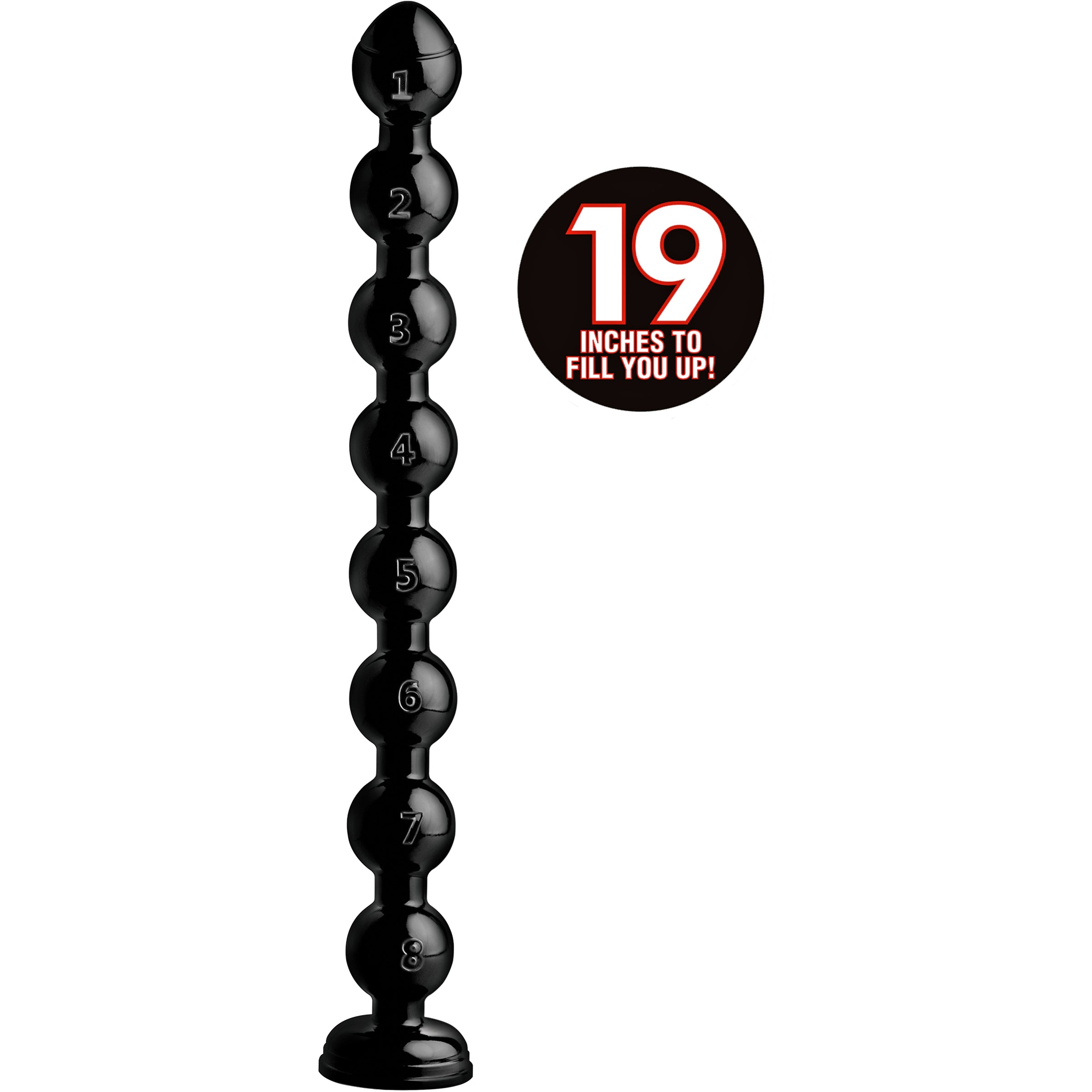 Hosed Hosed 19 Inch Beaded Thick Anal Snake Black