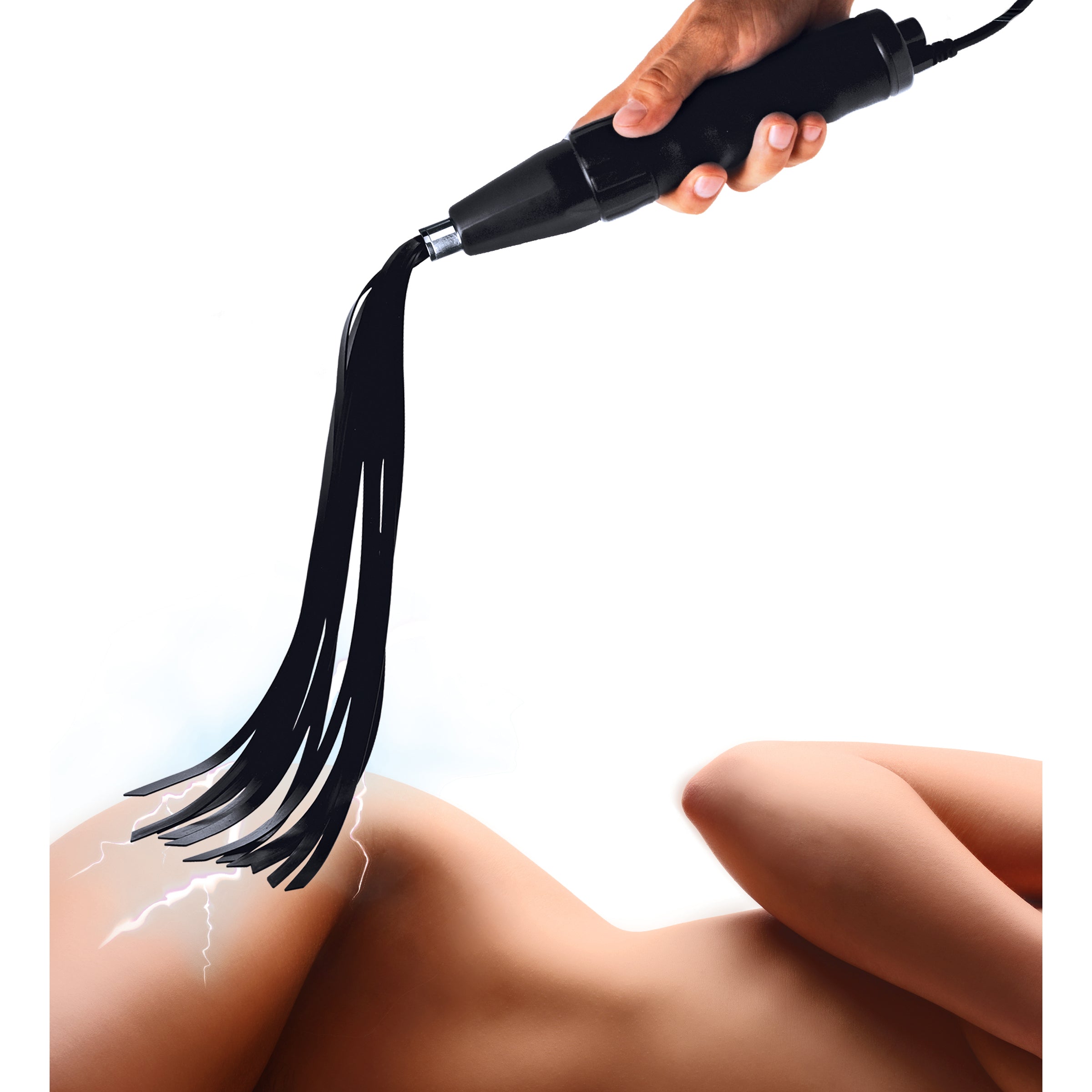 Zeus Electrosex Extreme Twilight Flogger Silicone eStim Attachment Black