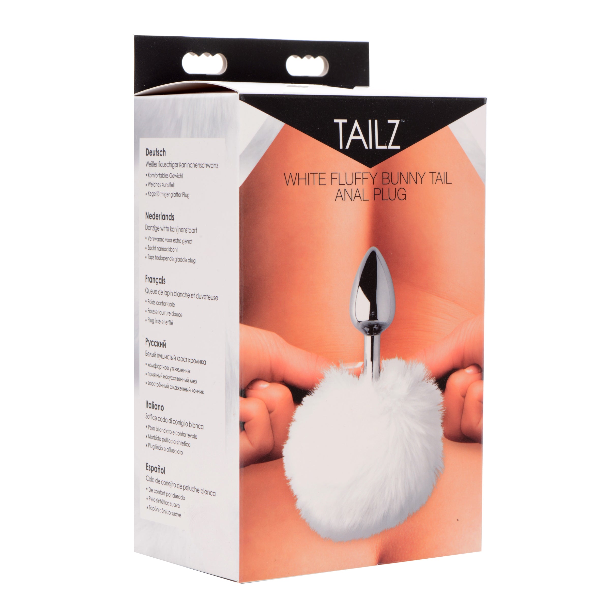 Tailz White Fluffy Bunny Tail Anal Plug White