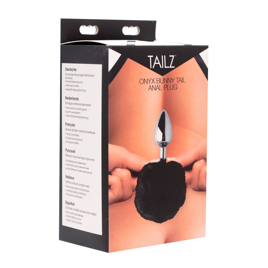 Tailz Onyx Bunny Tail Anal Plug Black