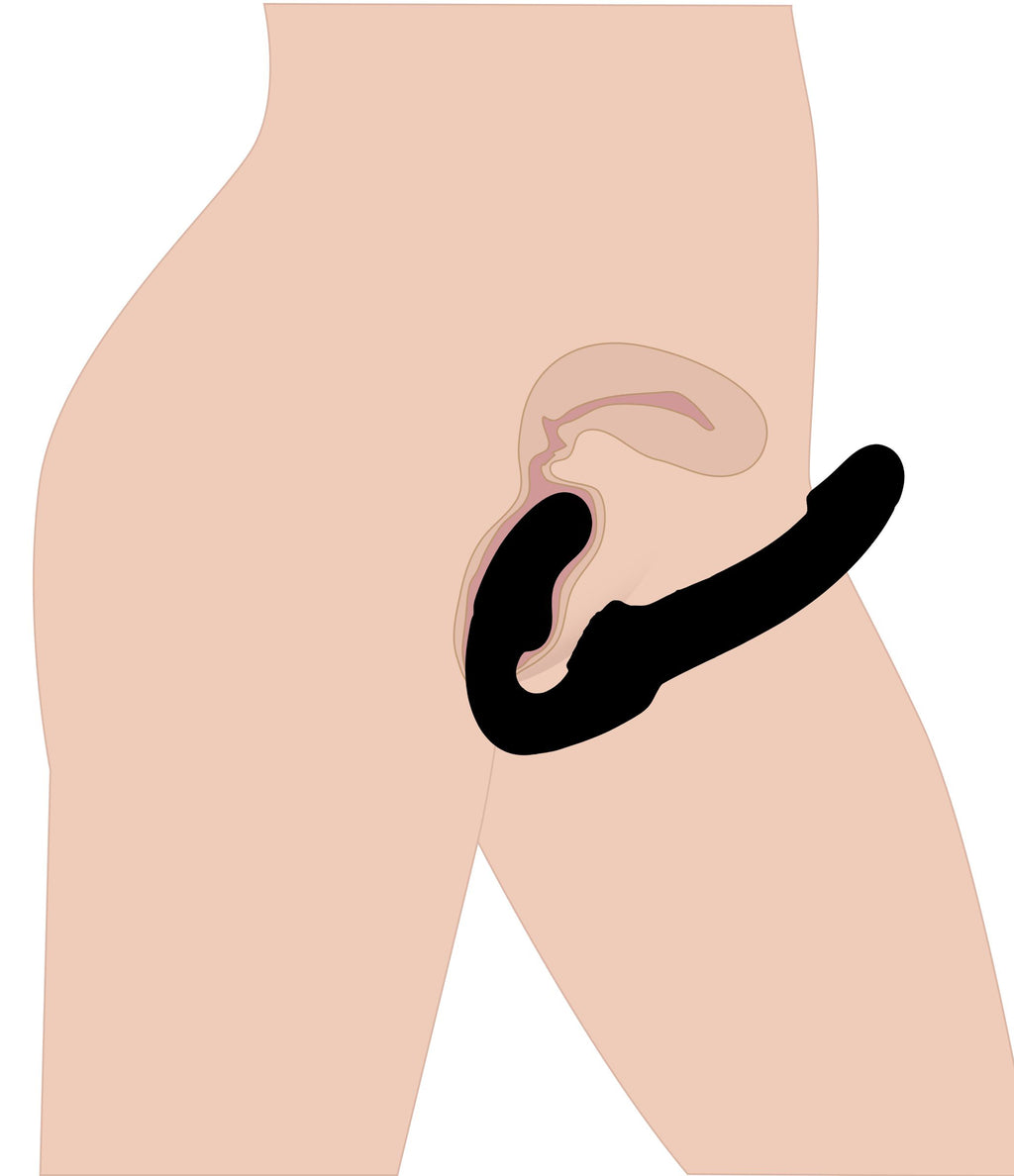 Strap U Evoke Rechargeable Vibrating Silicone Strapless Strap On - Pink Black