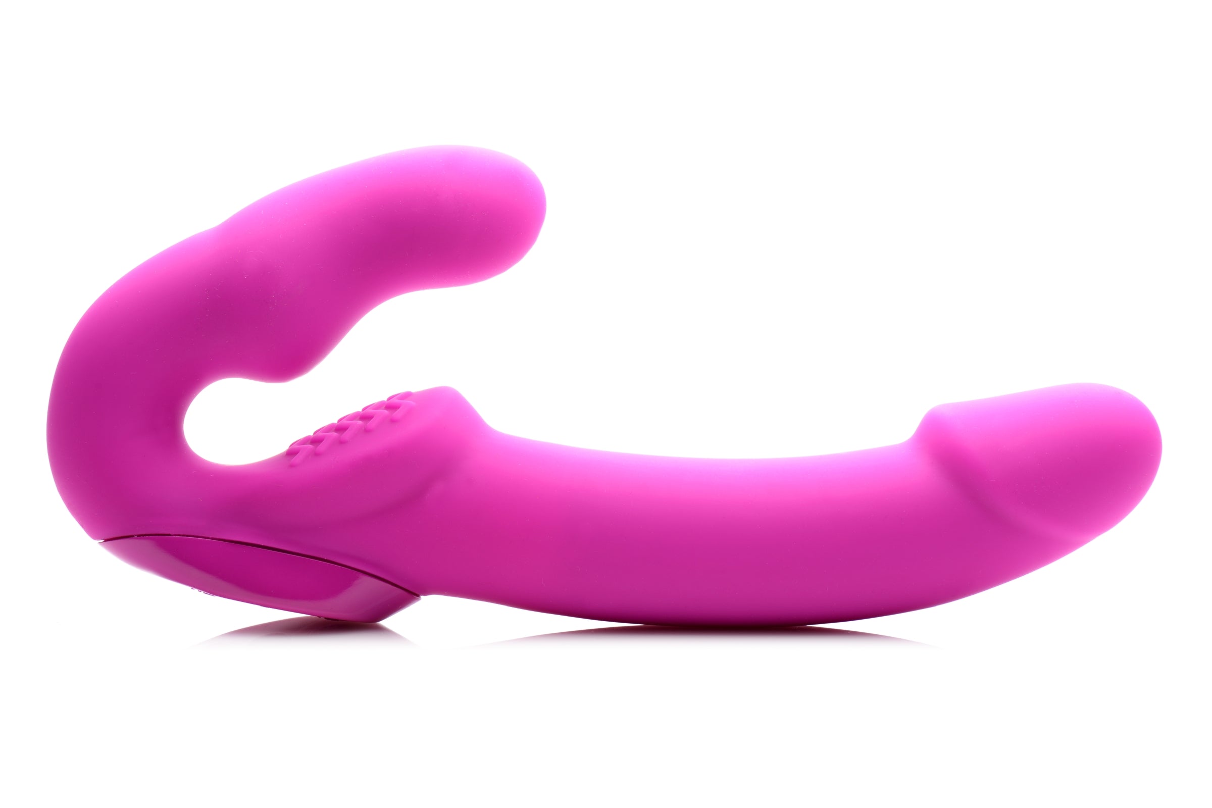 Strap U Evoke Rechargeable Vibrating Silicone Strapless Strap On - Pink Pink