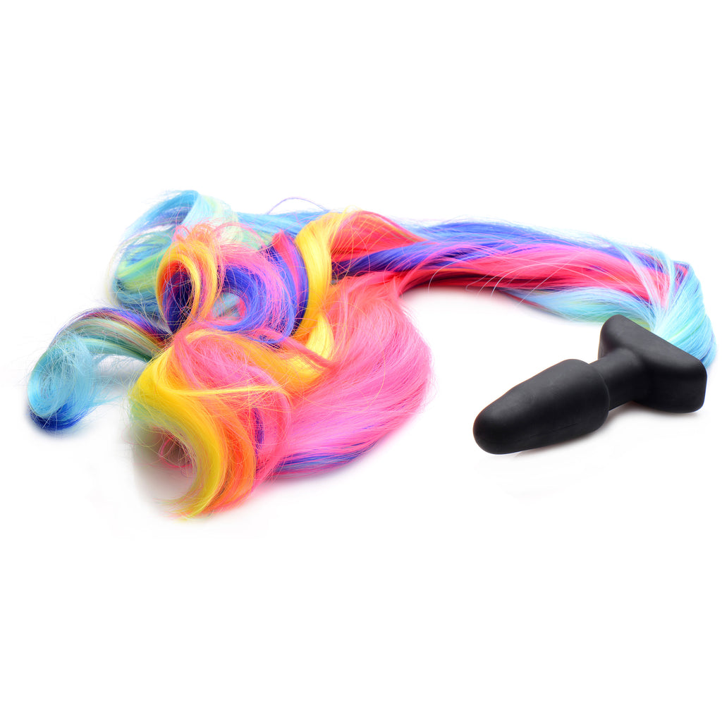 Tailz Rainbow Pony Tail Anal Plug Multi