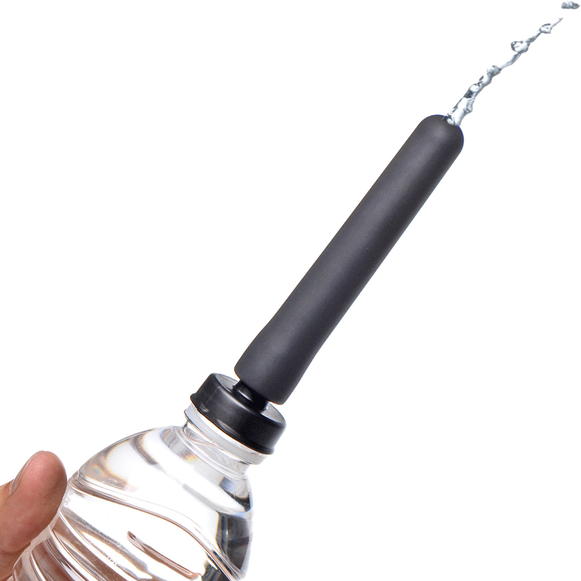 CleanStream Travel Enema Water Bottle Adapter Set Black