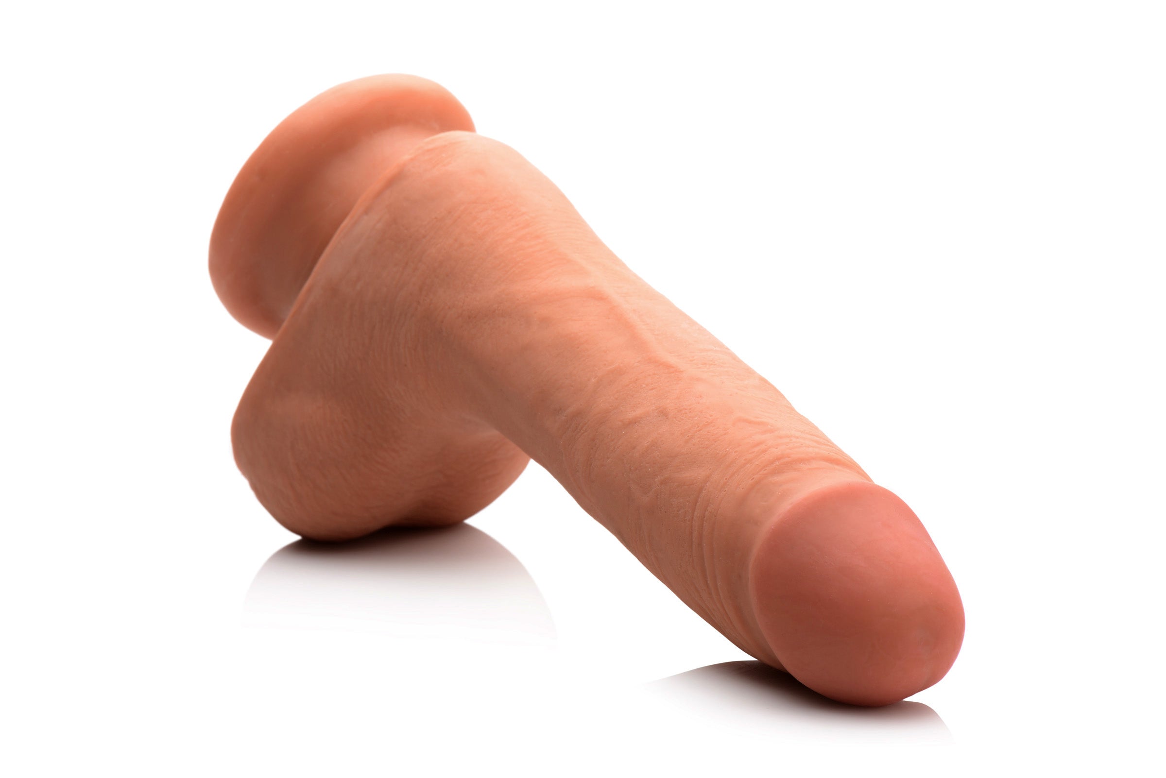 USA Cocks 7 Inch Ultra Real Dual Layer Suction Cup Dildo- Medium Skin Tone Flesh