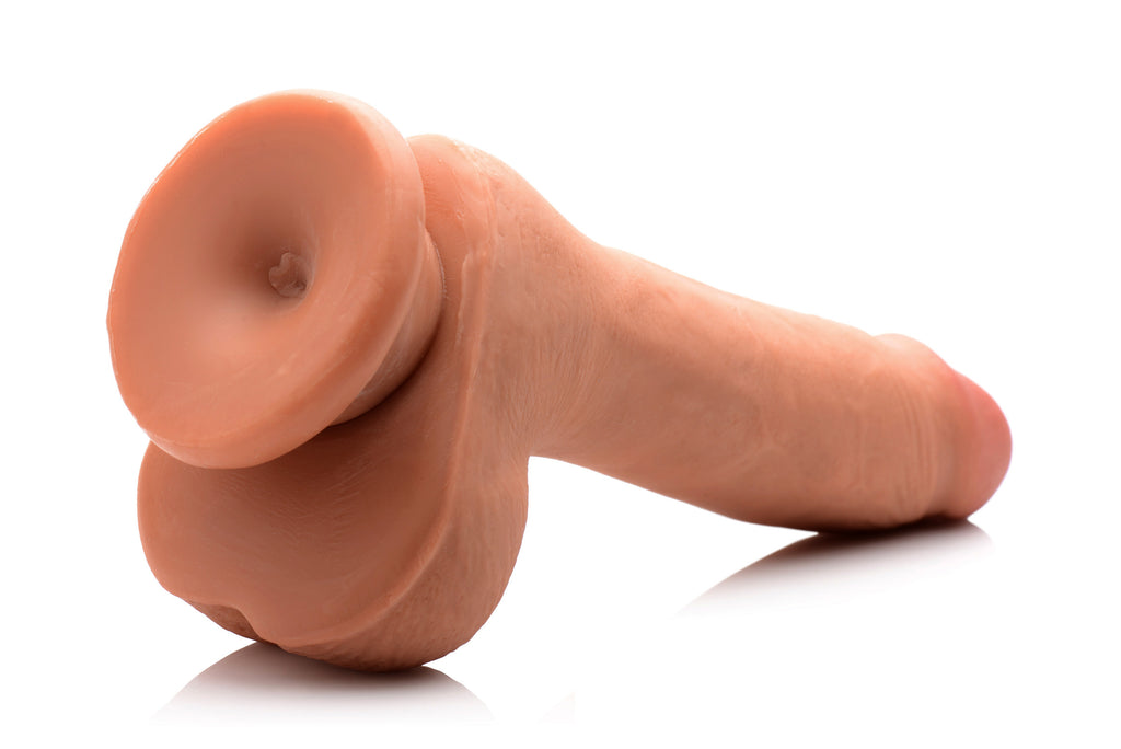 USA Cocks 7 Inch Ultra Real Dual Layer Suction Cup Dildo- Medium Skin Tone Flesh