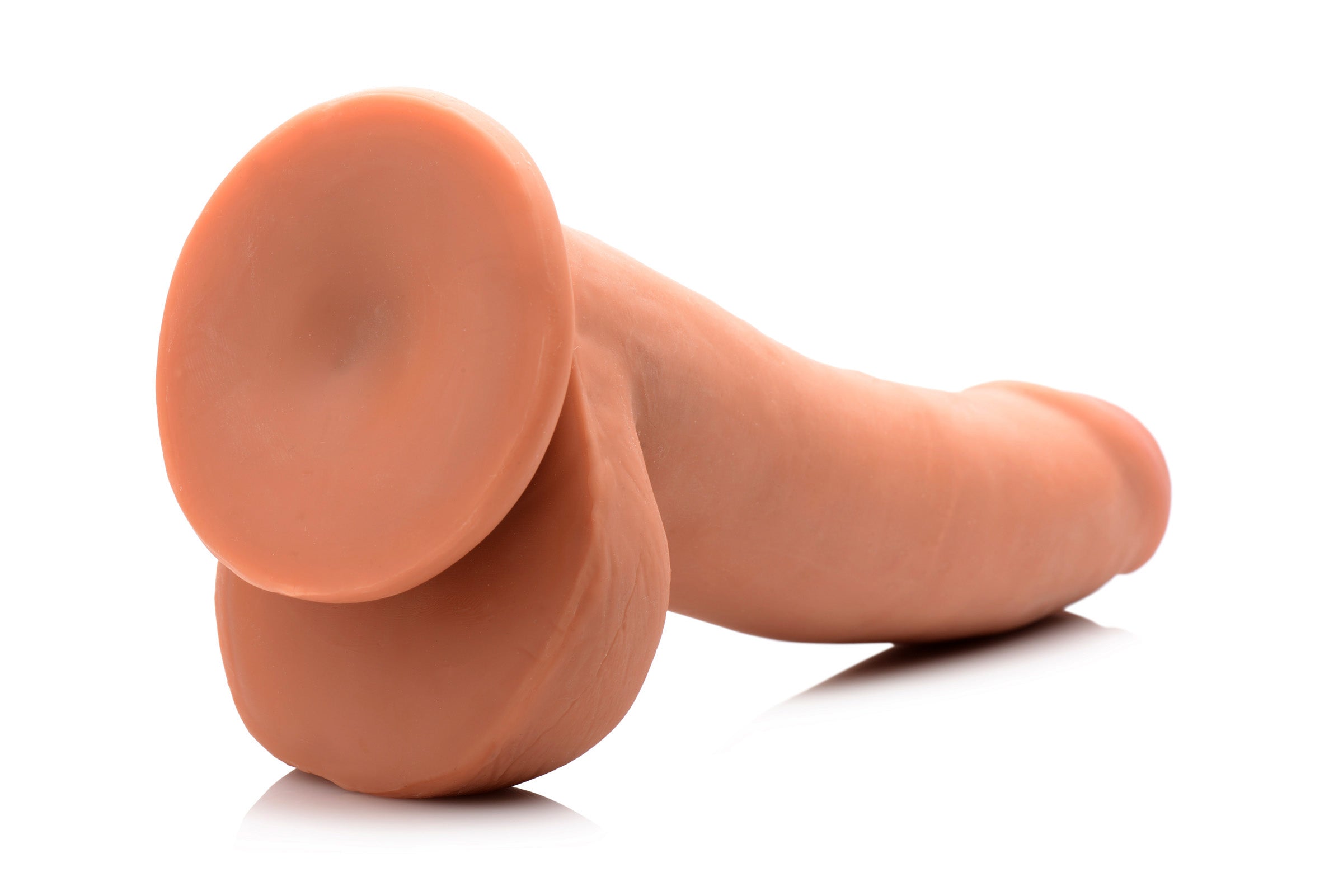 USA Cocks 8 Inch Ultra Real Dual Layer Suction Cup Dildo- Medium Skin Tone Flesh