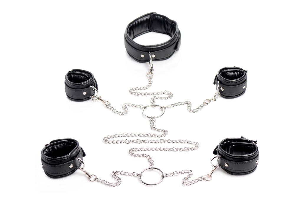 STRICT Slave Bondage Shackle Set Black