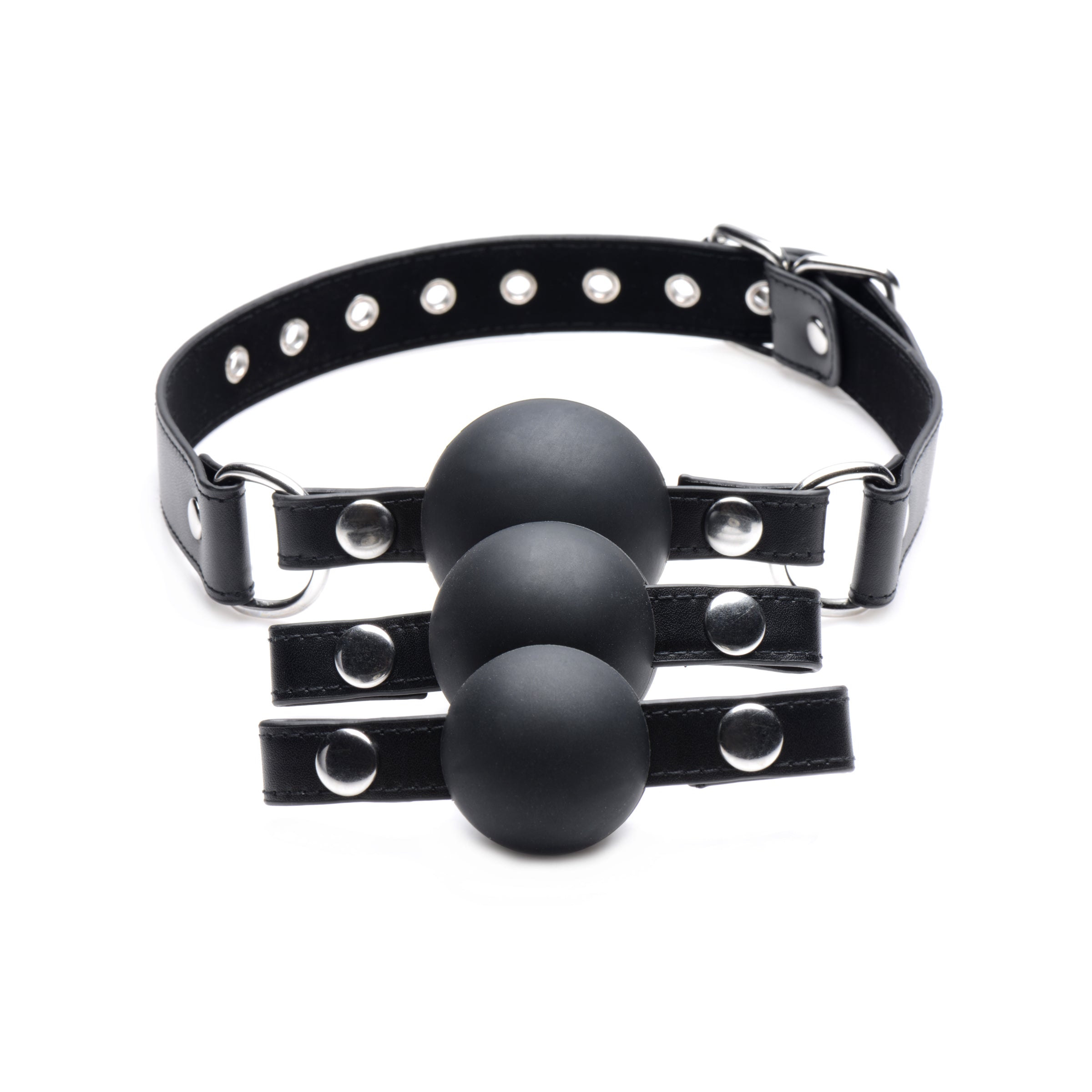 STRICT Interchangeable Silicone Ball Gag Set Black