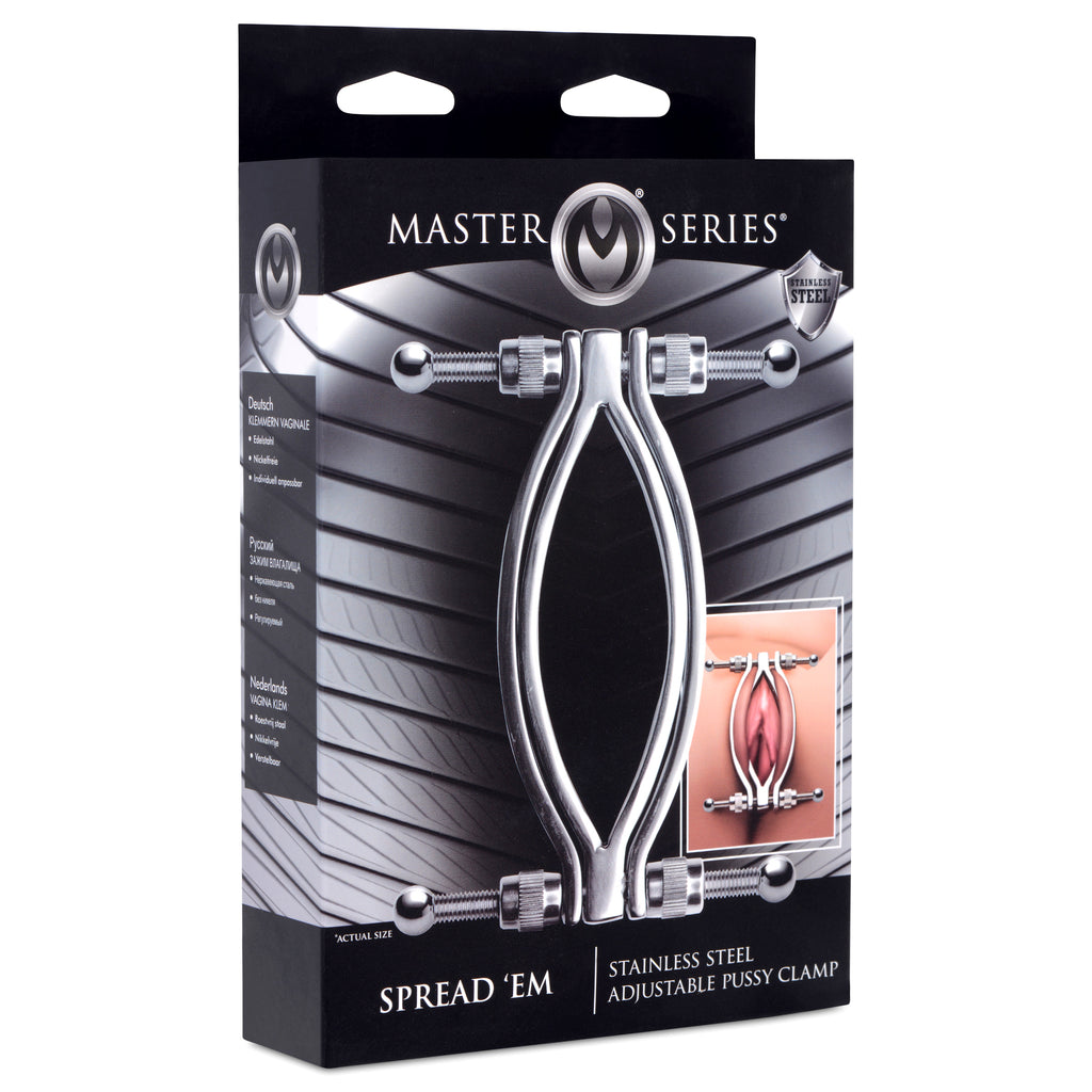Master Series Stainless Steel Adjustable Pussy Clamp Grey
