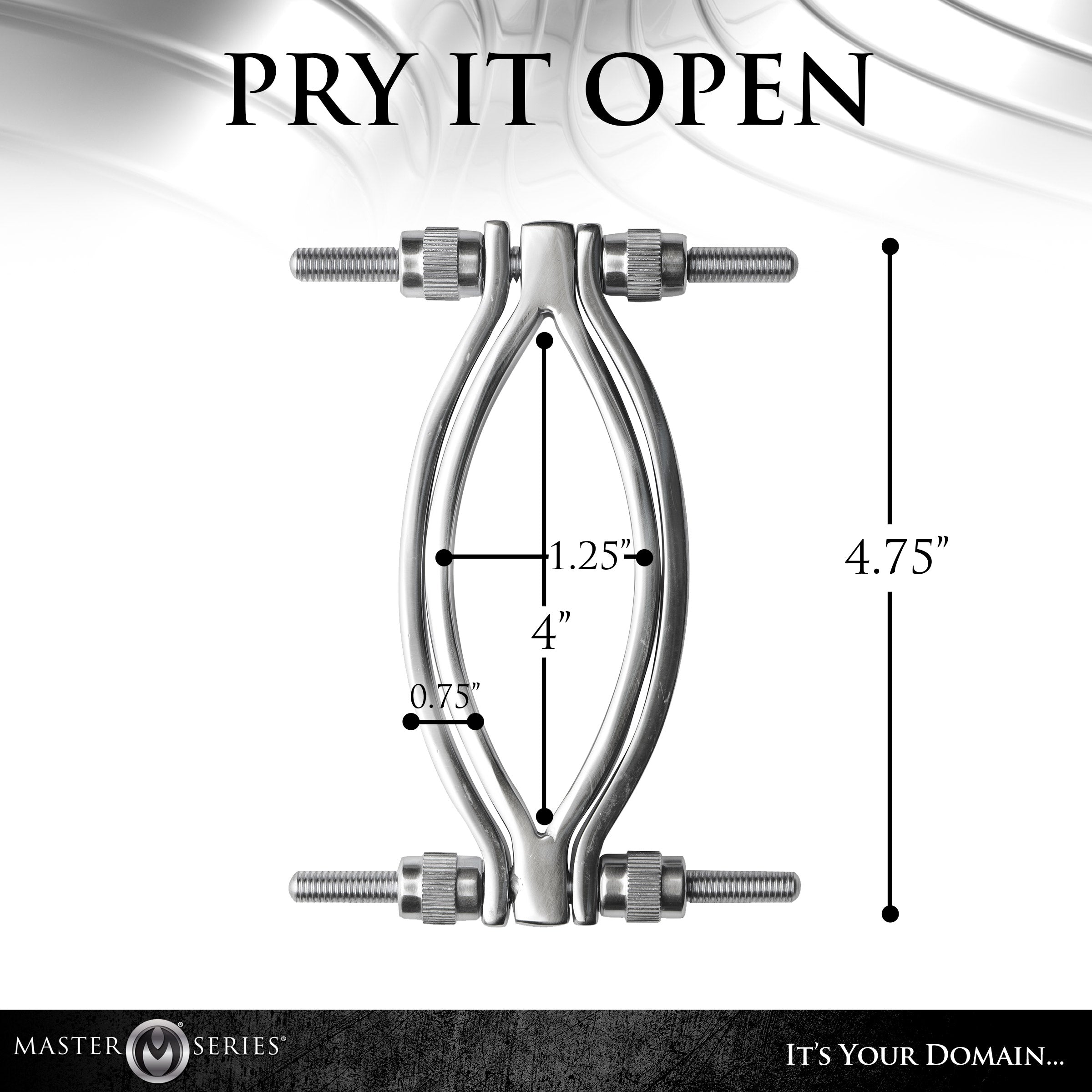 Master Series Stainless Steel Adjustable Pussy Clamp Grey