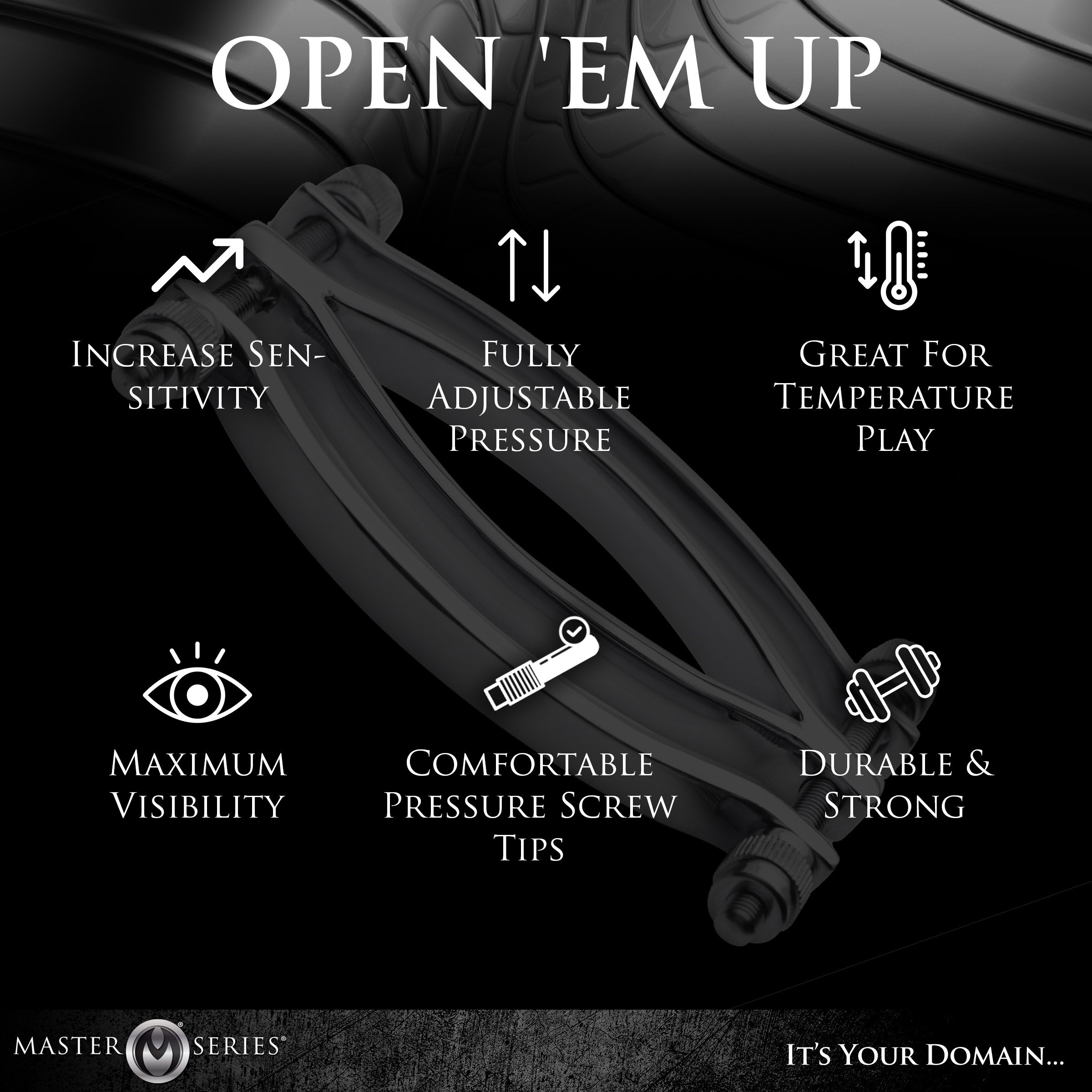 Master Series Stainless Steel Adjustable Pussy Clamp Grey