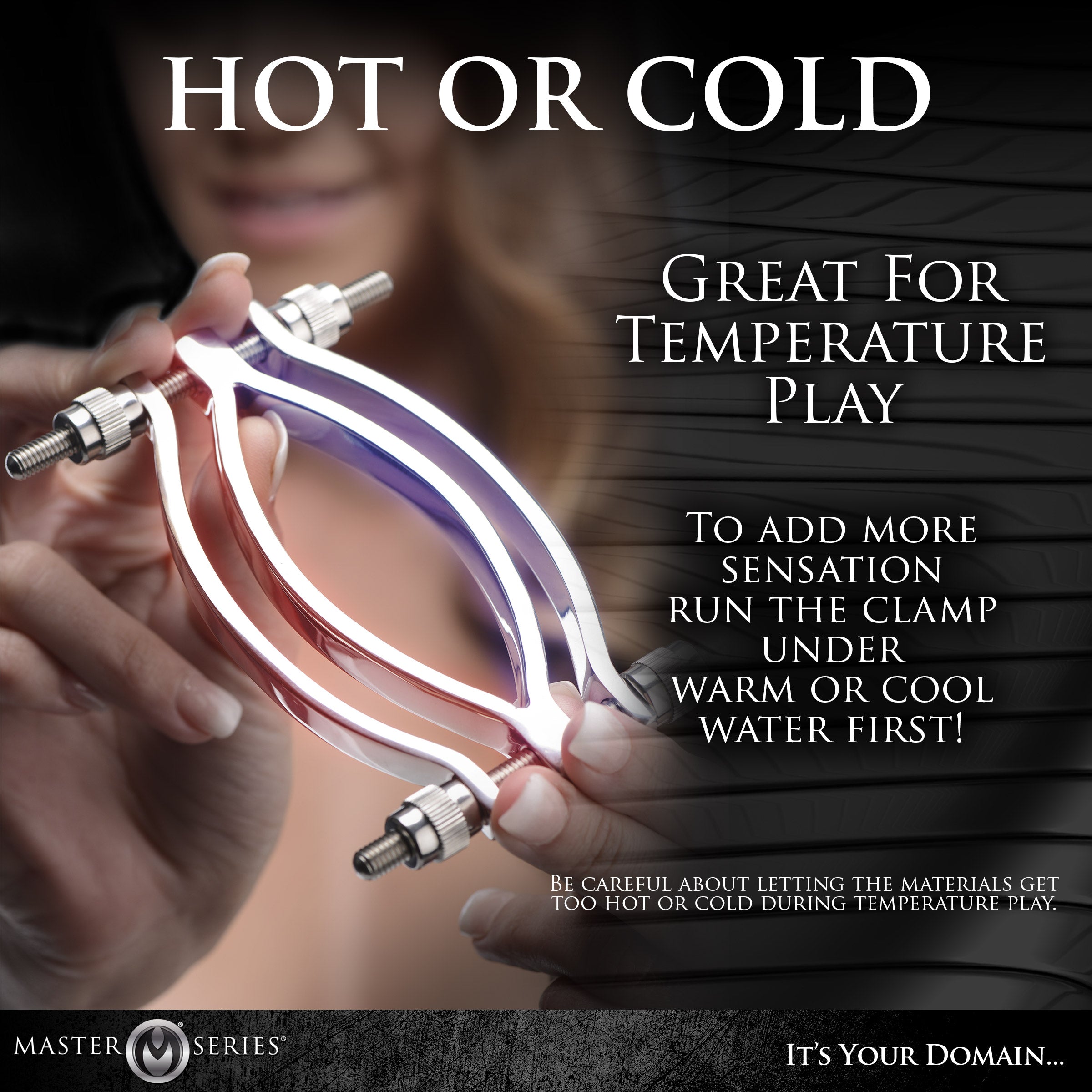 Master Series Stainless Steel Adjustable Pussy Clamp Grey