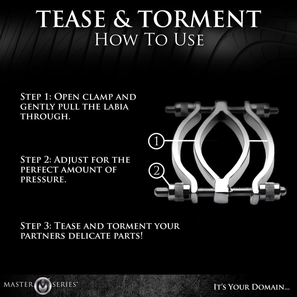 Master Series Stainless Steel Adjustable Pussy Clamp Grey