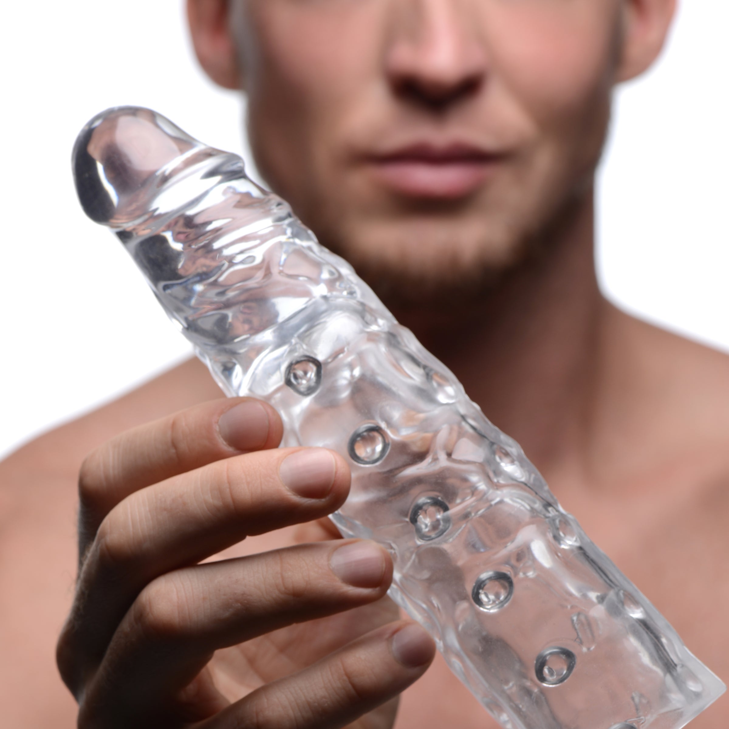 Size Matters 3 Inch Clear Penis Enhancer Sleeve Clear