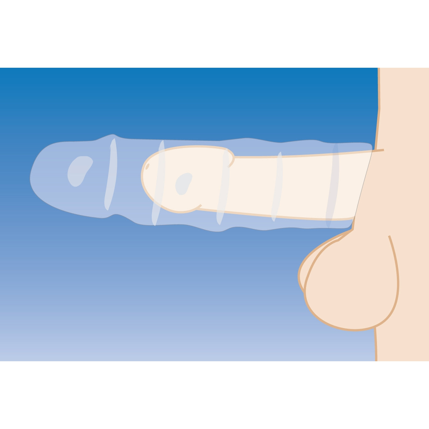 Size Matters 3 Inch Clear Penis Enhancer Sleeve Clear