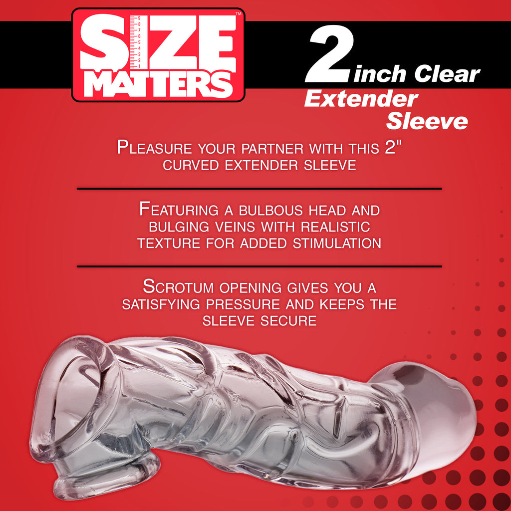 Size Matters 2 Inch Clear Extender Sleeve Clear