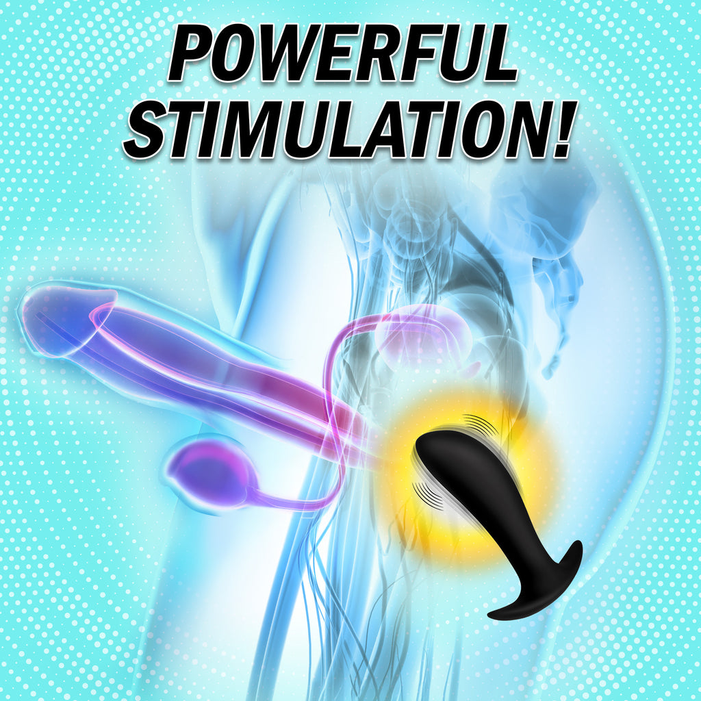 Under Control Silicone Prostate Vibrator with Remote Control Black