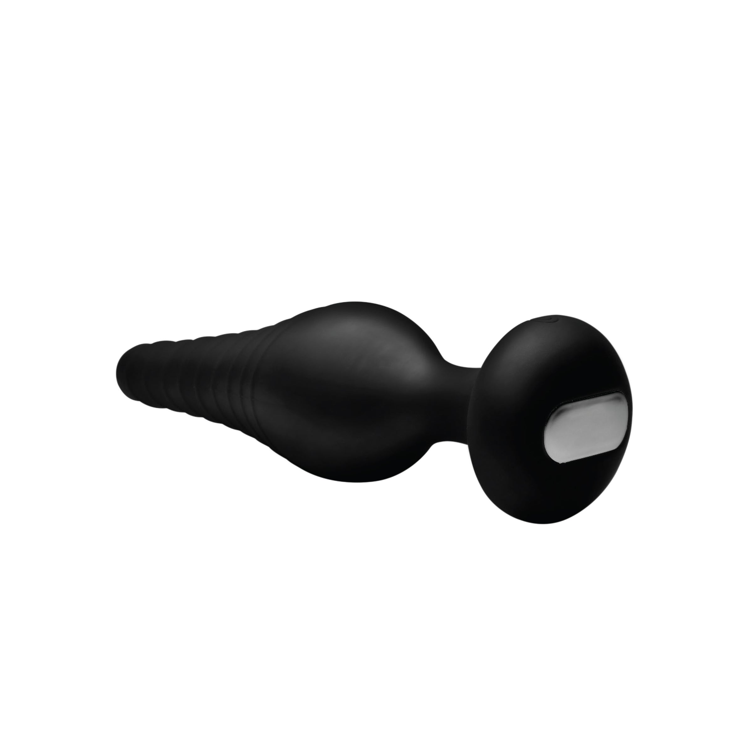 Under Control Silicone Vibrating Anal Plug With Remote Control Black