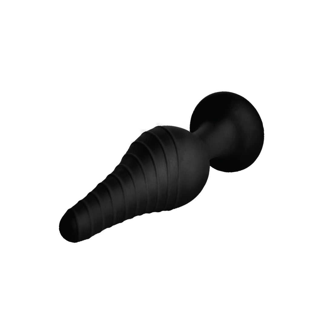 Under Control Silicone Vibrating Anal Plug With Remote Control Black