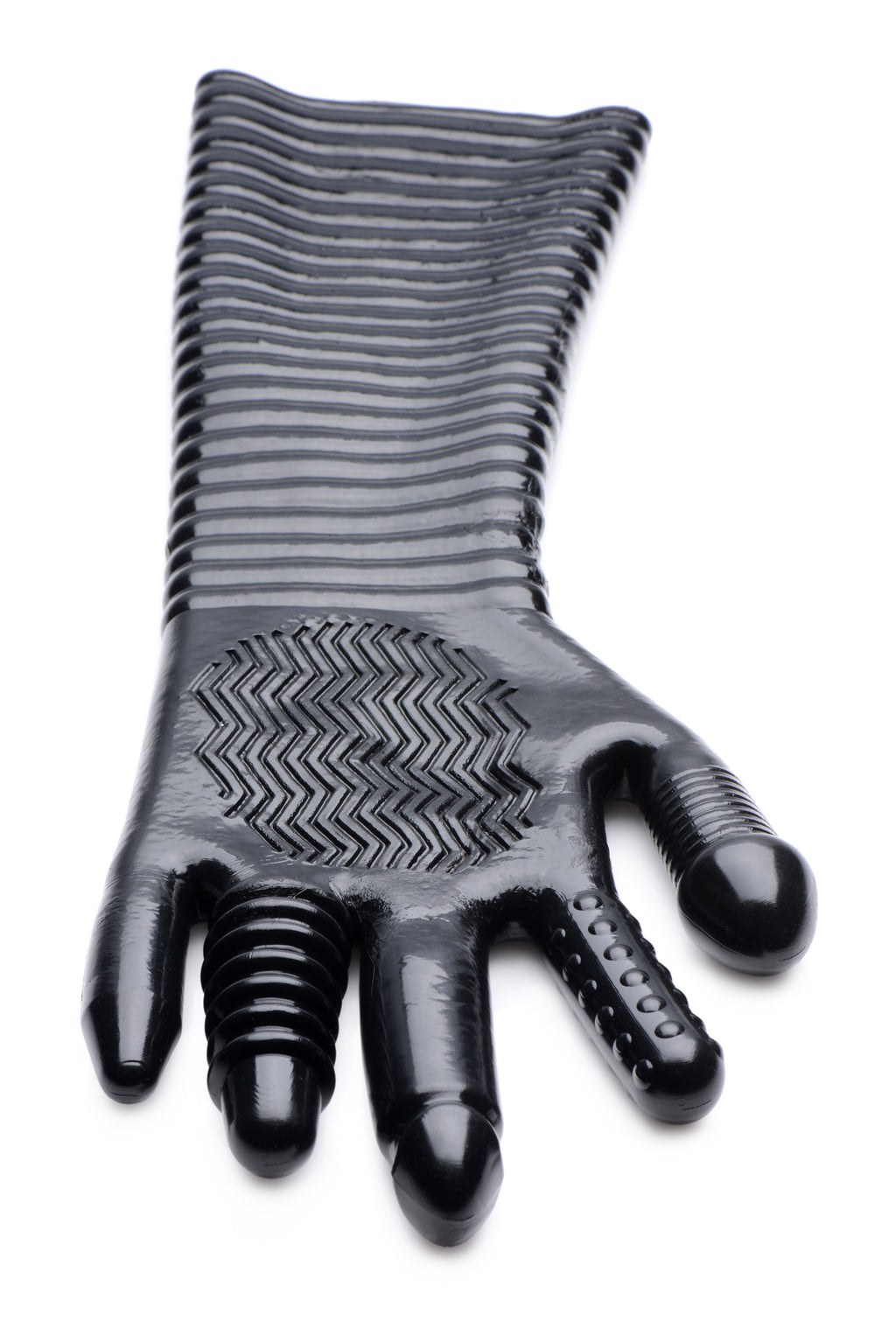 Master Series Pleasure Fister Textured Fisting Glove Black