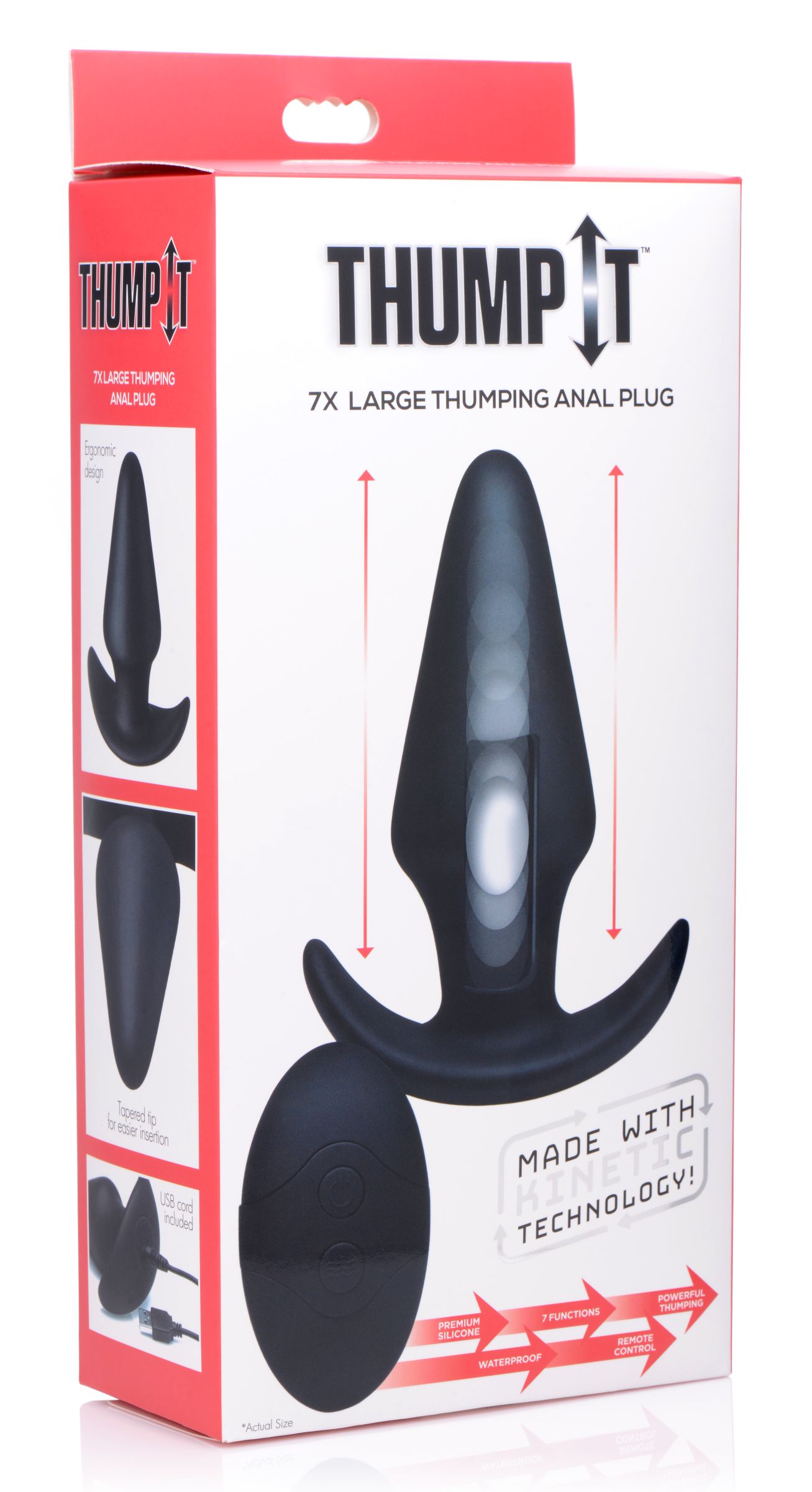 Thump It Kinetic Thumping 7X Large Anal Plug Black