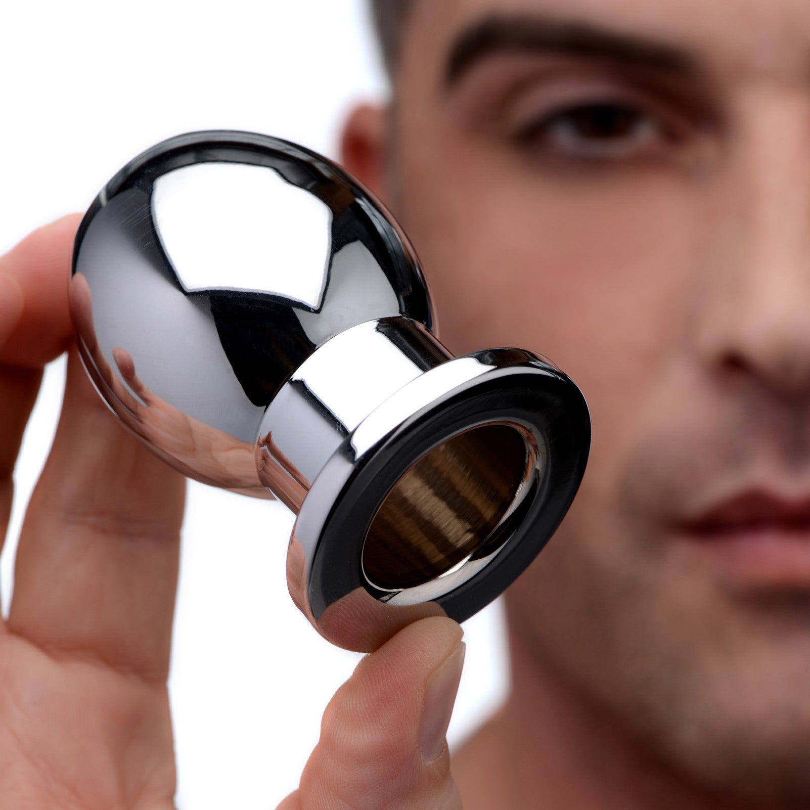 Master Series Medium Abyss 1.7 Inch Hollow Anal Dilator Grey