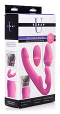 Strap U Worlds First Remote Control Inflatable Vibrating Silicone Ergo Fit Strapless Strap-On Purple