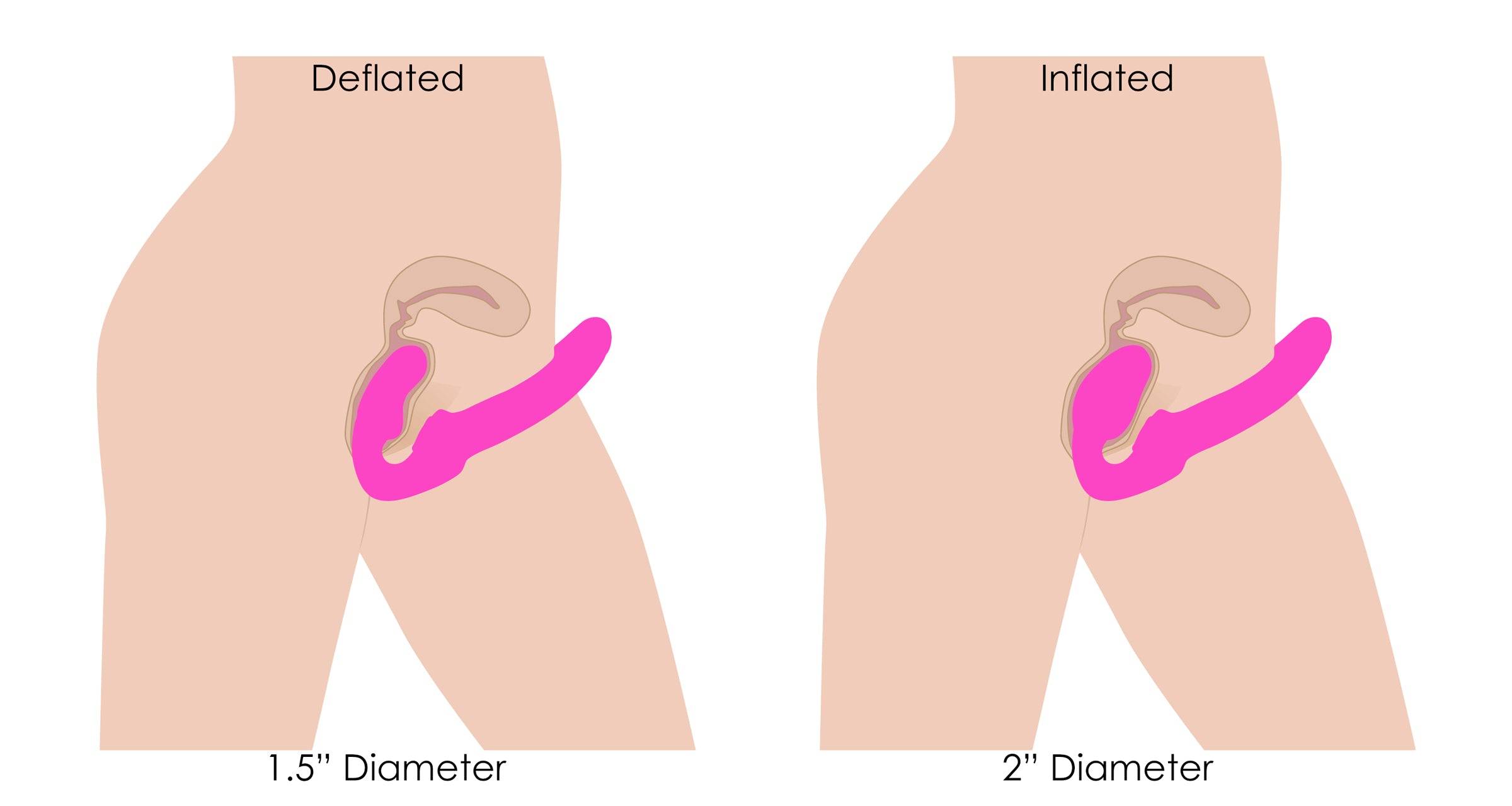 Strap U Worlds First Remote Control Inflatable Vibrating Silicone Ergo Fit Strapless Strap-On Purple