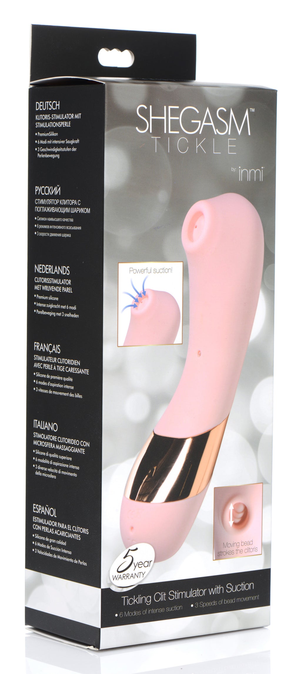Shegasm Shegasm Tickle Tickling Stimulator with Suction Pink