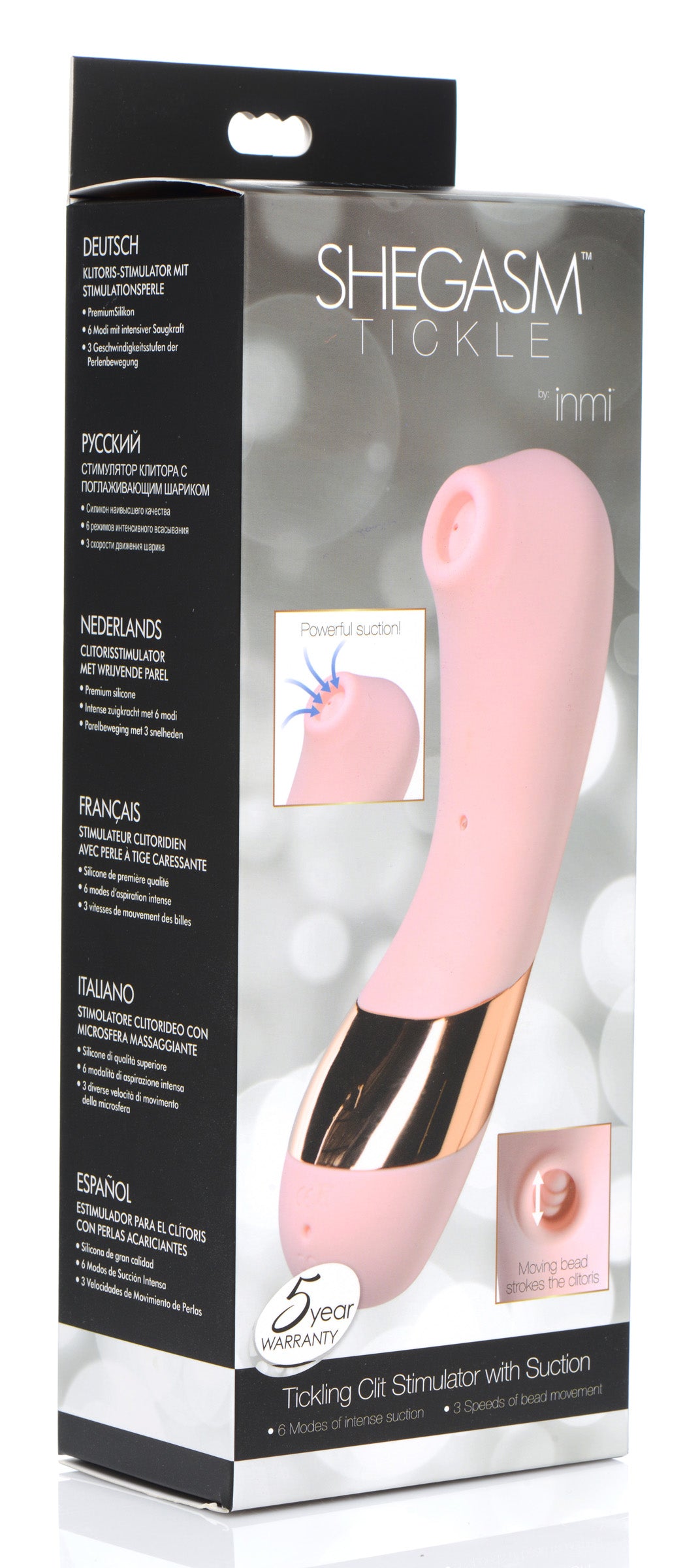 Shegasm Shegasm Tickle Tickling Stimulator with Suction Pink