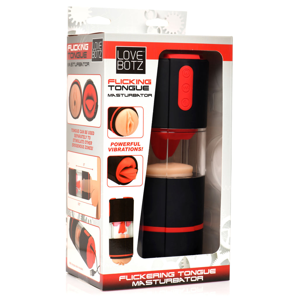 LoveBotz Flicking Tongue Masturbator Black