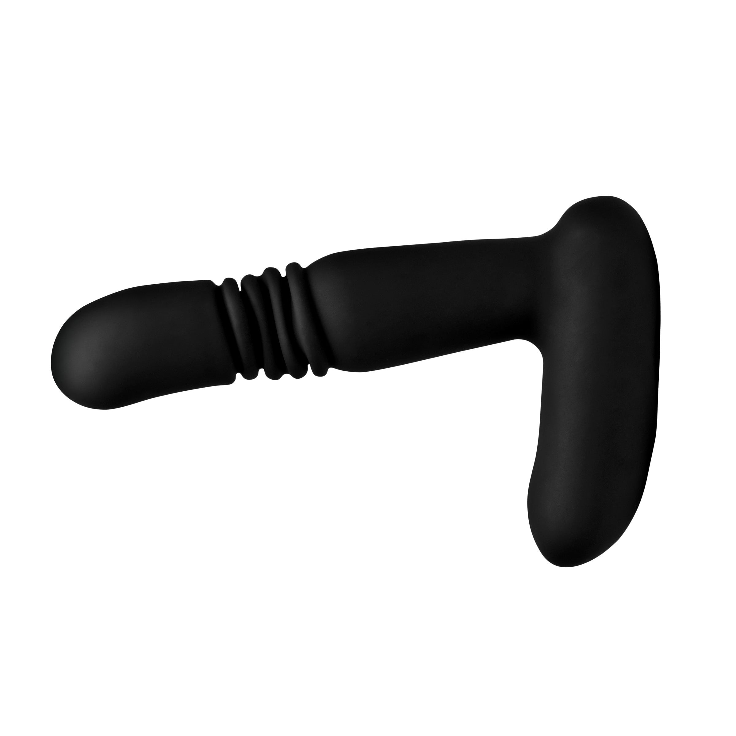 Under Control Silicone Thrusting Anal Plug With Remote Control Black