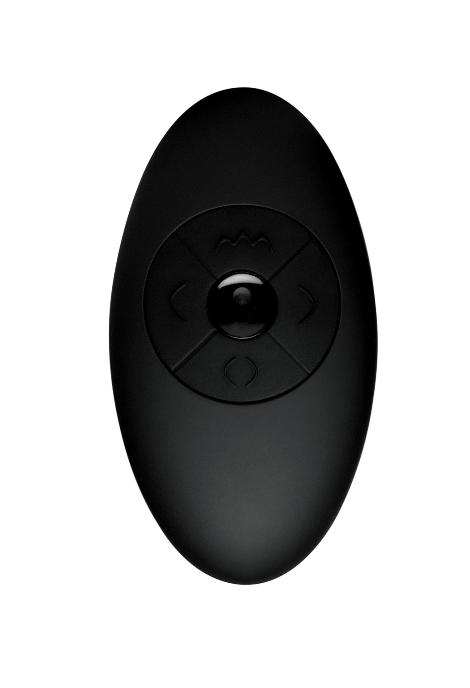 Thunderplugs Silicone Swelling and Thrusting Plug with Remote Control Black