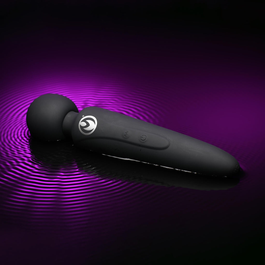 Master Series Thunderstick Premium Ultra Powerful Silicone Rechargeable Wand Black