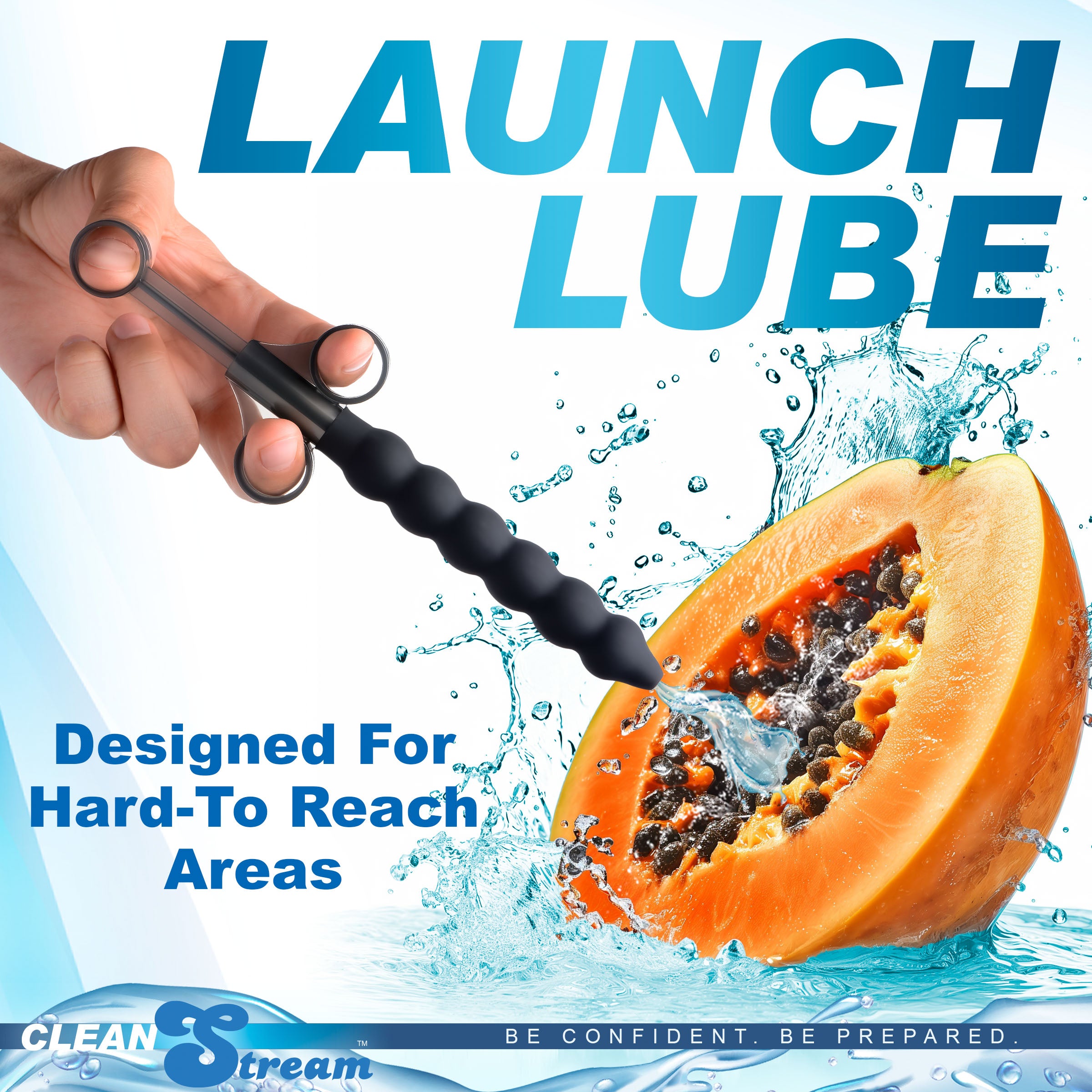 CleanStream Silicone Beaded Lubricant Launcher Black