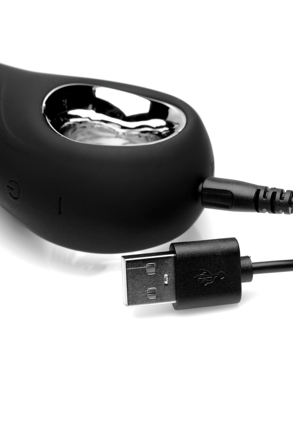 Master Series Dark Scepter 10X Vibrating Silicone Anal Beads Black