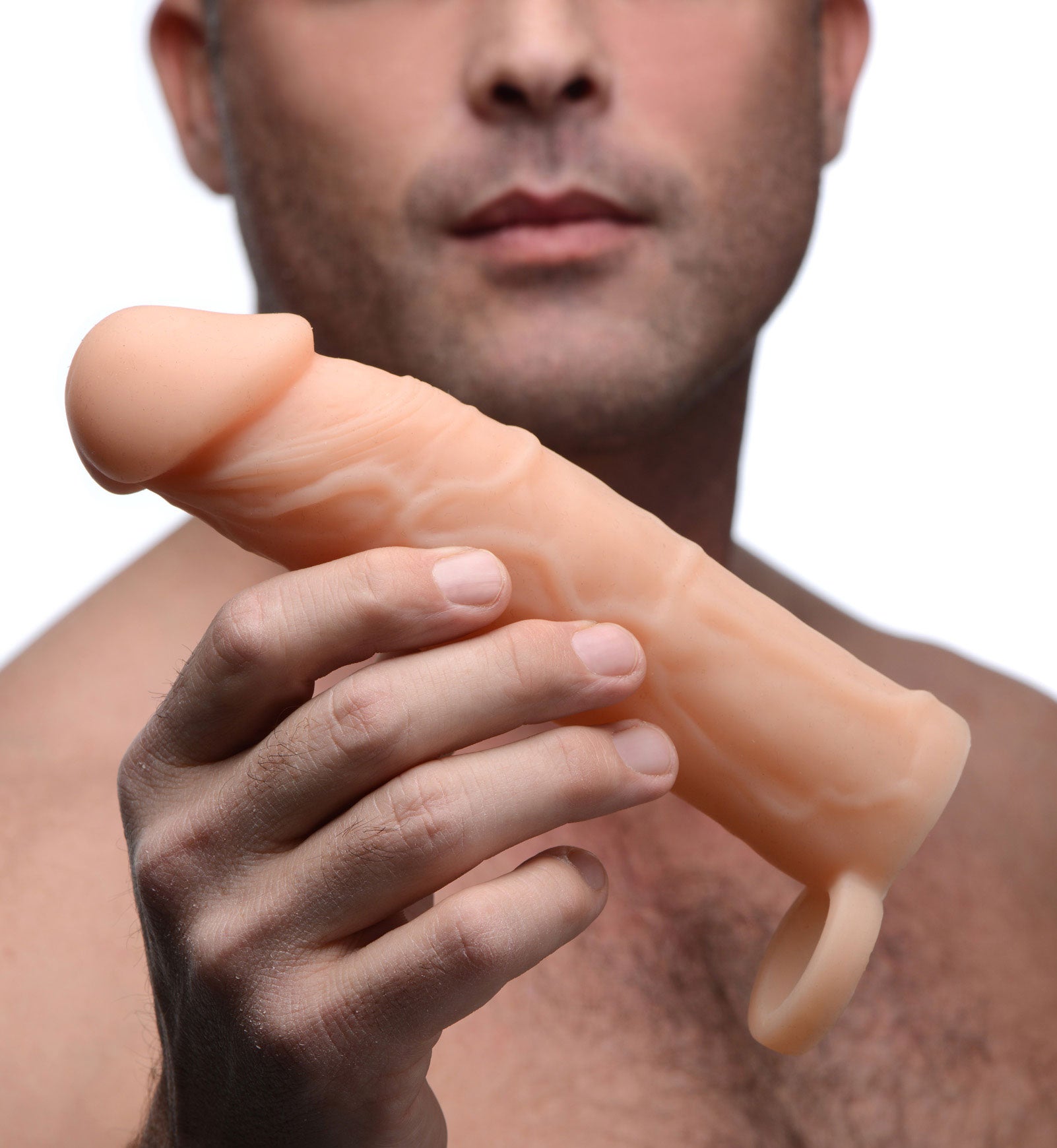 Size Matters 2 Inch Silicone Penis Extension Flesh
