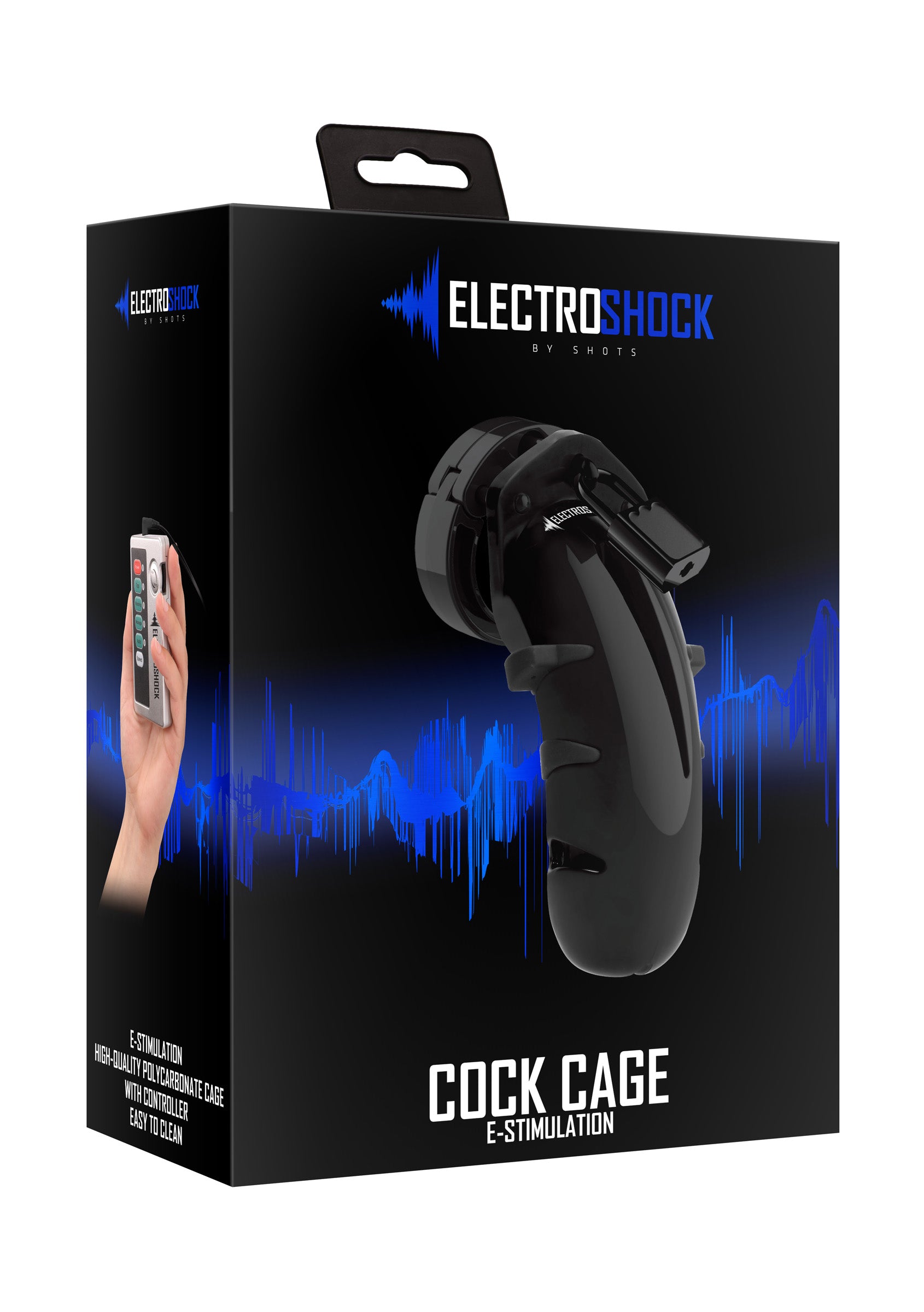 Electroshock Chastity Cock Cage E-Stimulation Black