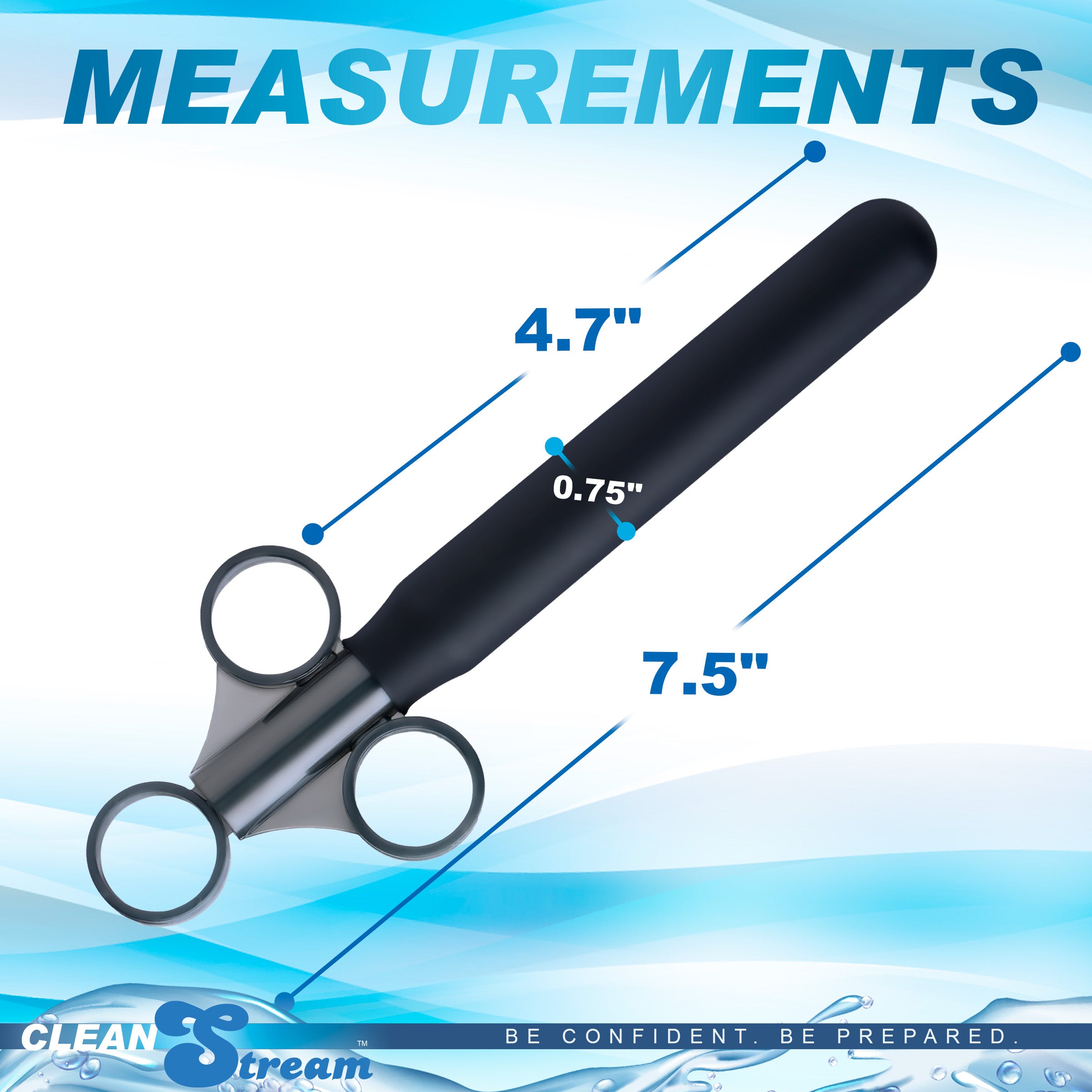 CleanStream Smooth Silicone Lubricant Launcher Black