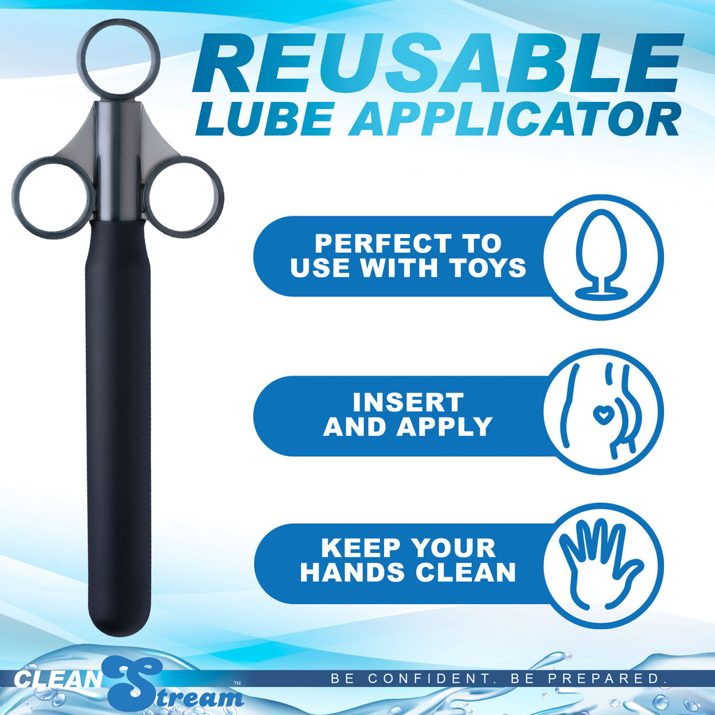CleanStream Smooth Silicone Lubricant Launcher Black