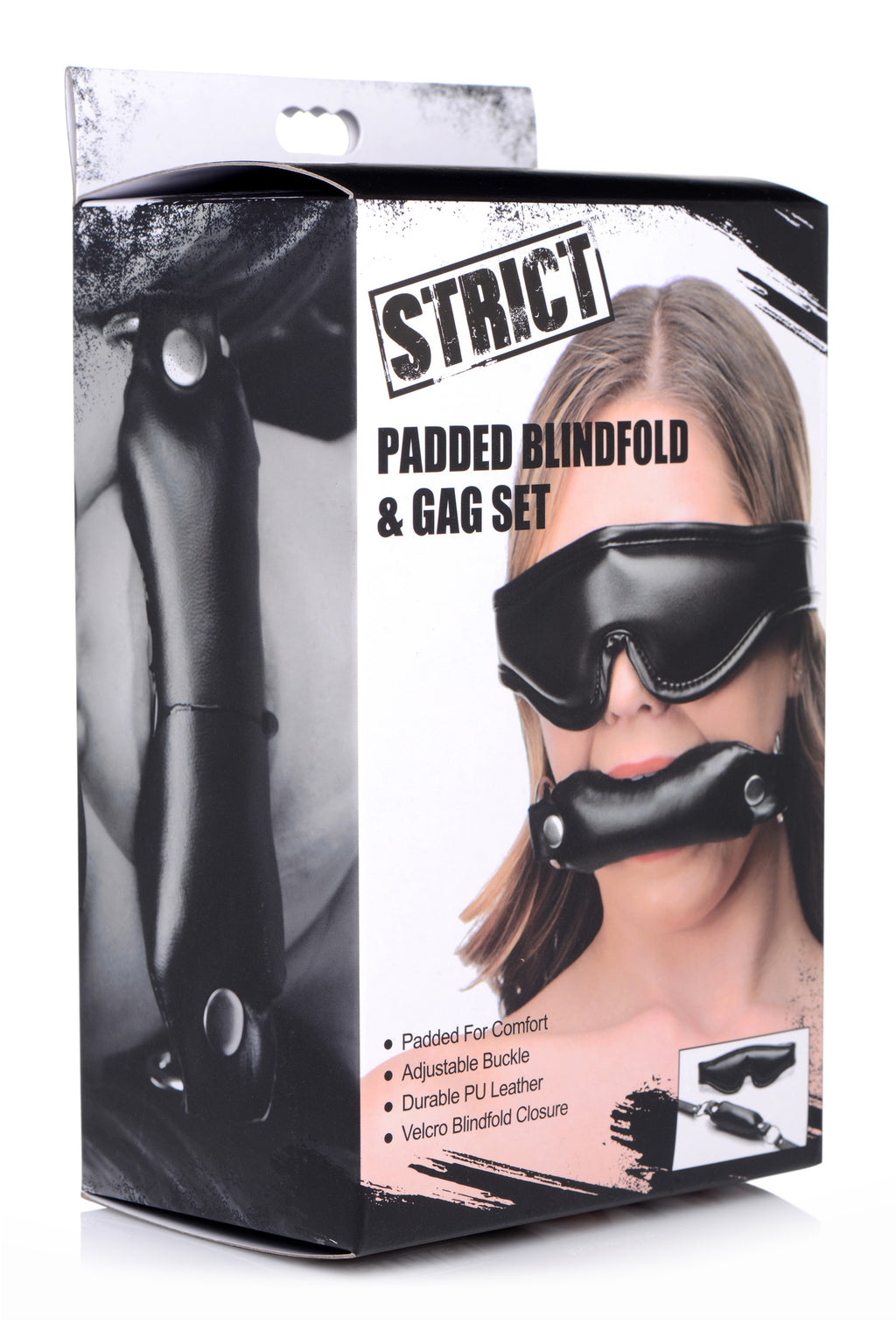 STRICT Padded Blindfold and Gag Set Black